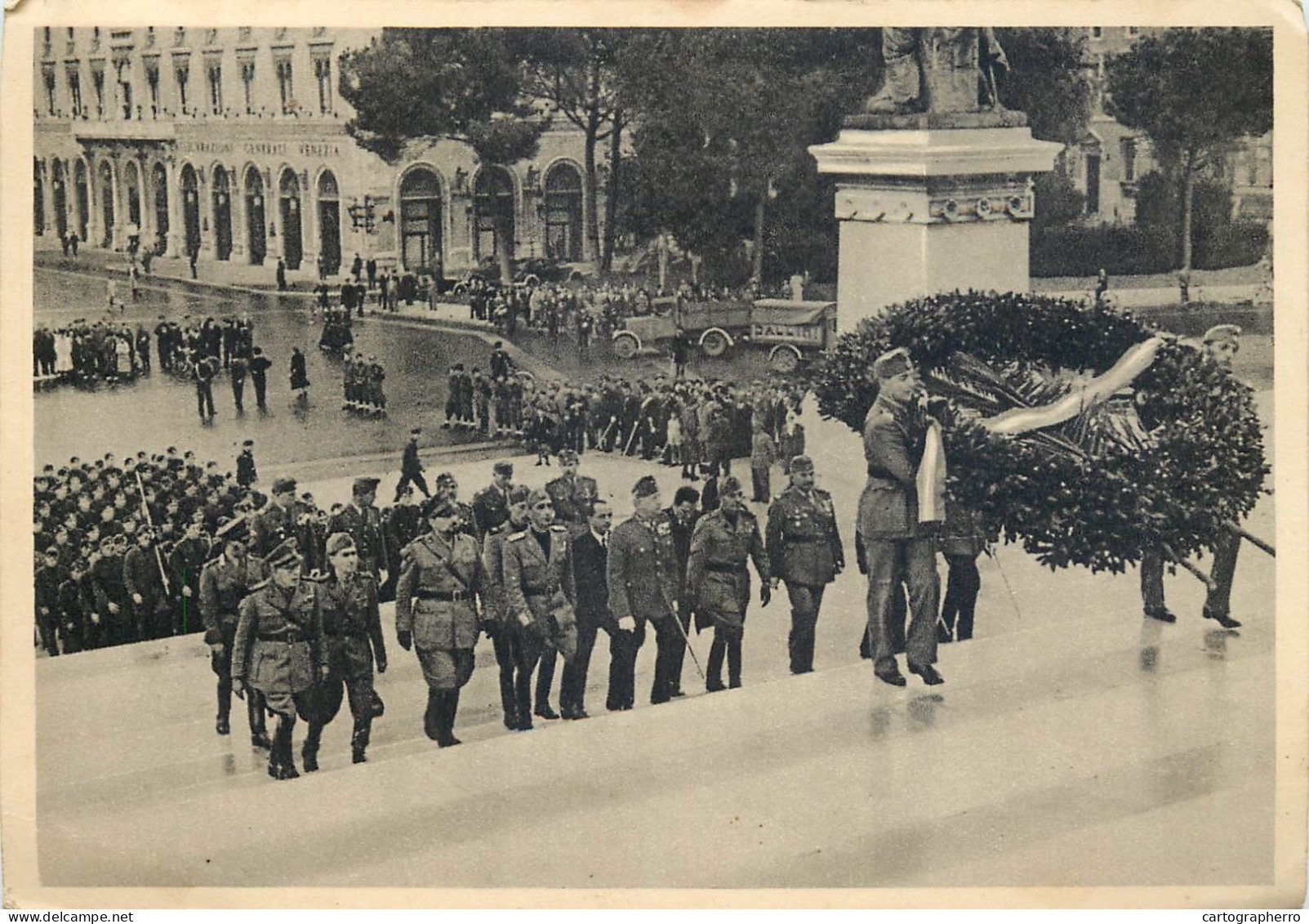 Postcard Italy Rome Duce De Padova 1940 Wartime Commemoration WW2 - Altare Della Patria