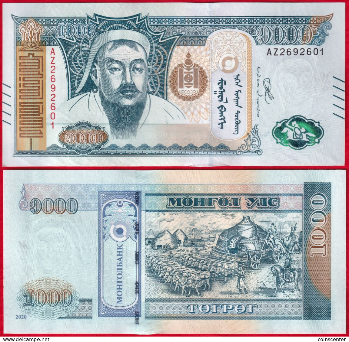 Mongolia 1000 Togrog 2020 P-W75 UNC - Mongolie