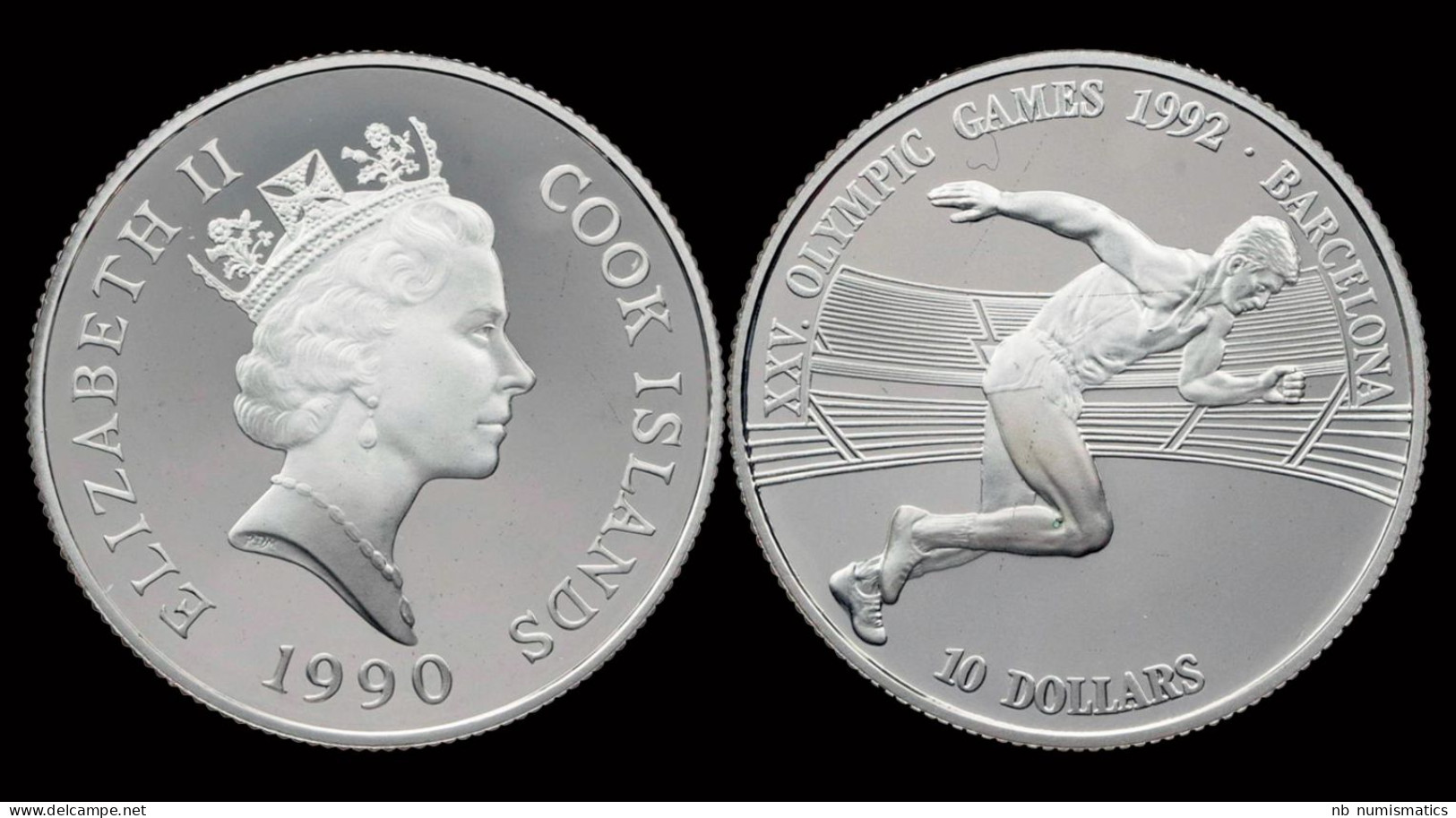 Cook Islands 10 Dollar 1990- Olympic Summergames In Barcelona 1992 - Islas Cook