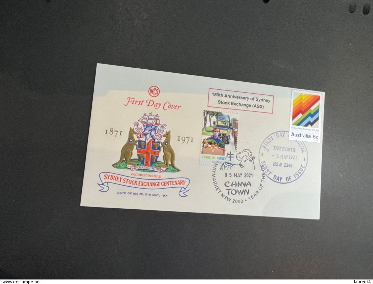 (N1 R 29) (Australia) 150th Anniversary Of Sydney Stock Exchange (5th May 1971 - 5th May 2021) On 1971 Cover (Nº1727) - Storia Postale