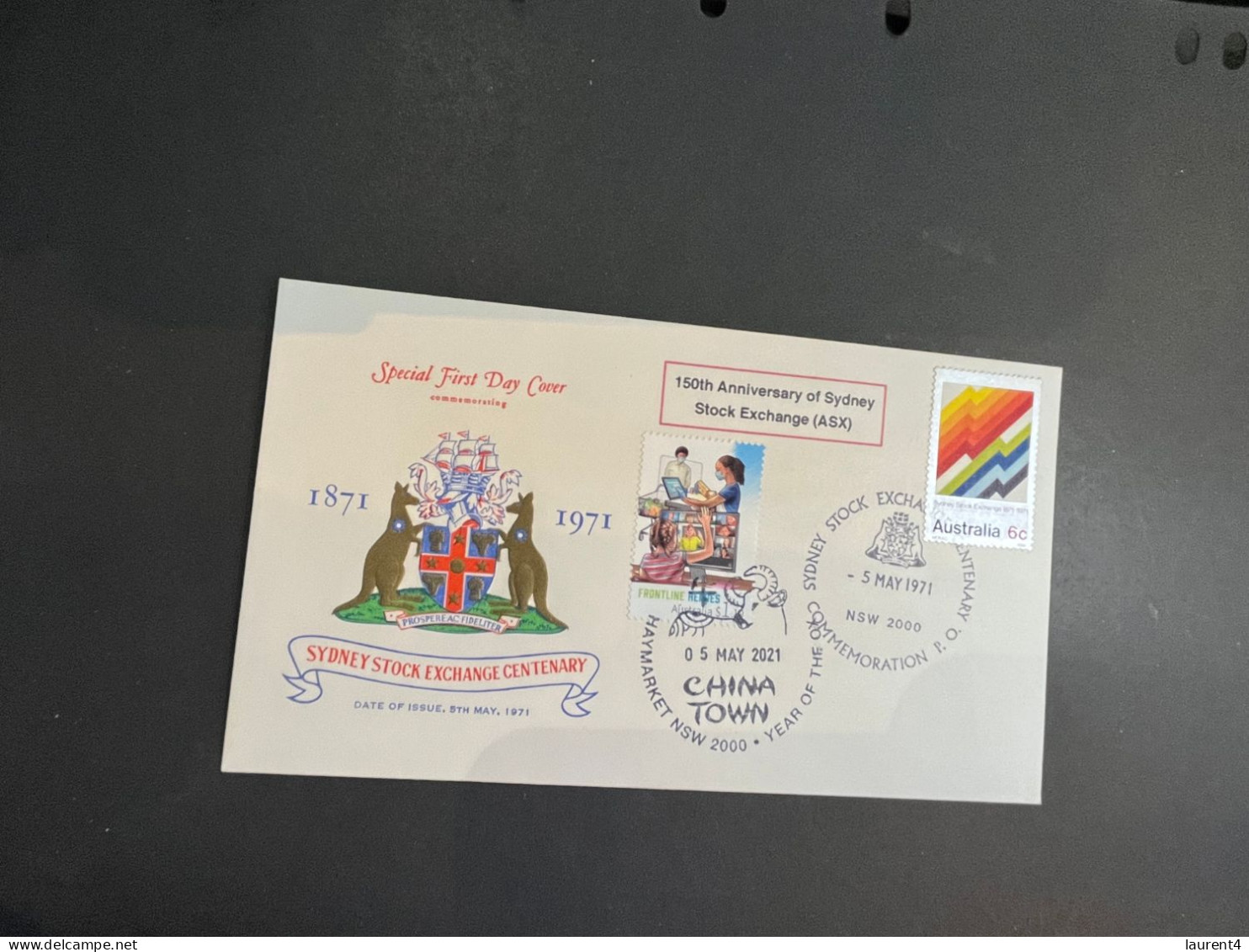 (N1 R 29) (Australia) 150th Anniversary Of Sydney Stock Exchange (5th May 1971 - 5th May 2021) On 1971 Cover (Nº1727) - Briefe U. Dokumente