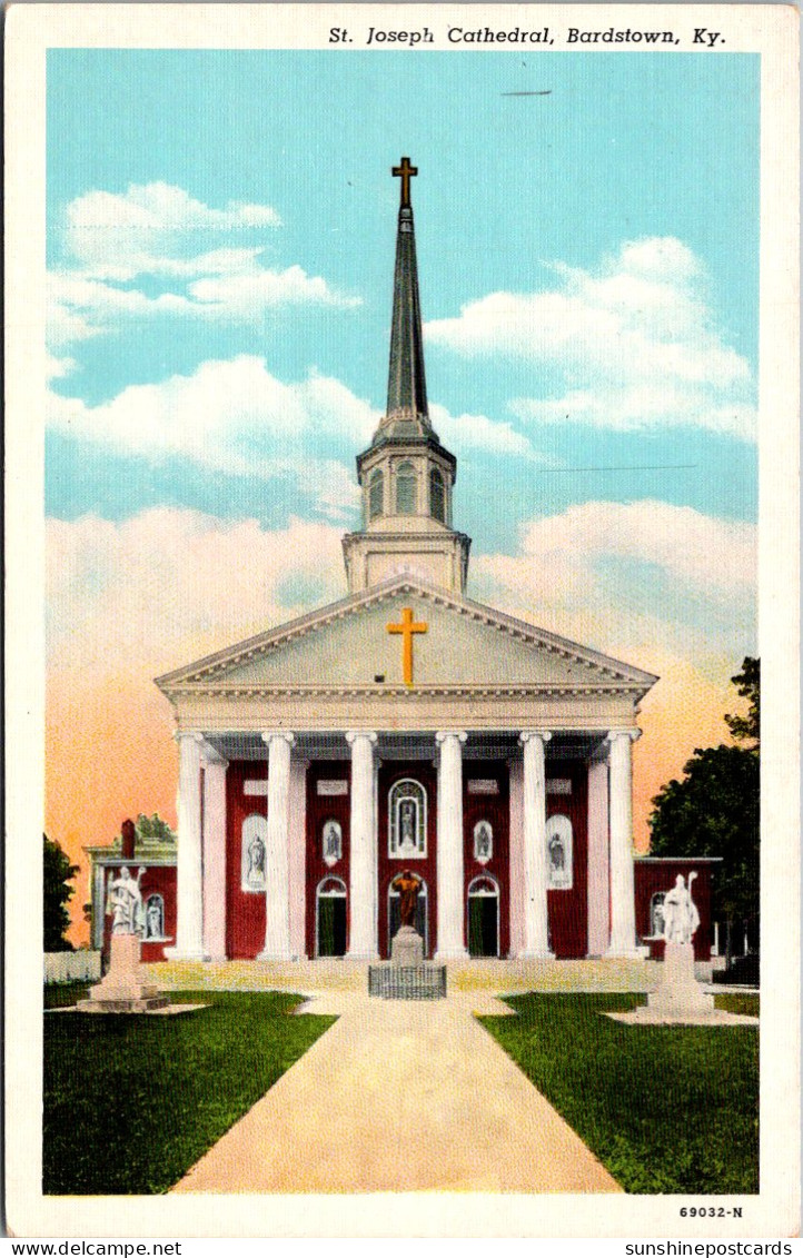 Kentucky Bardstown St Joseph's Cathedral Curteich - Autres & Non Classés