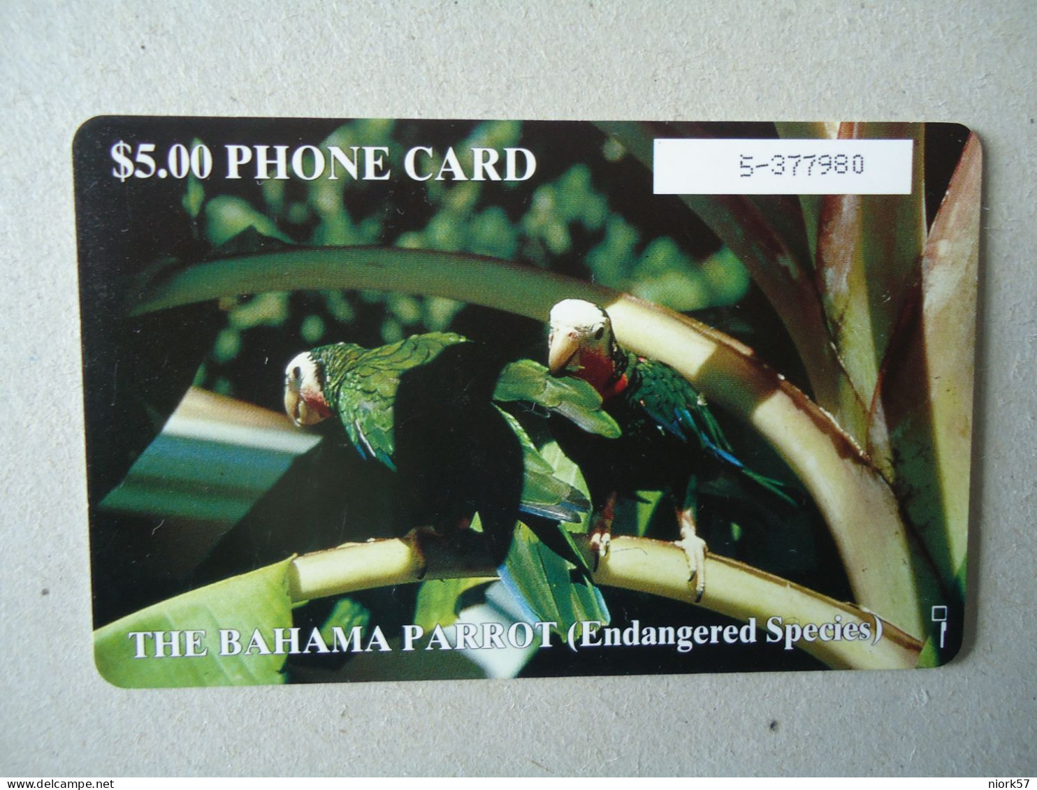 BAHAMAS USED CARDS  BIRD BIRDS PARROTS - Papageien