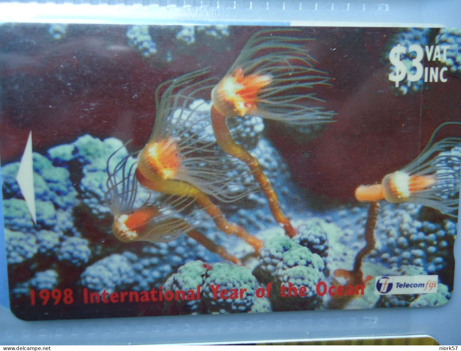 FIJI   USED CARDS  MARINE LIFE FISHES INT. YEAR OF OCEANS - Fische