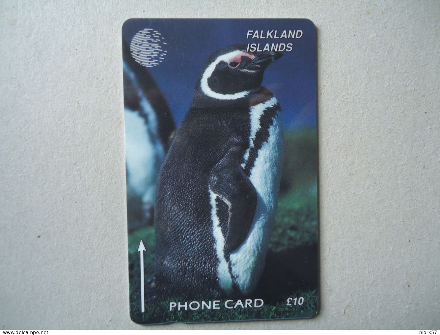 FALKLAND ISLANDS USED CARDS BIRD BIRDS  PENGUINS - Pinguïns & Vetganzen