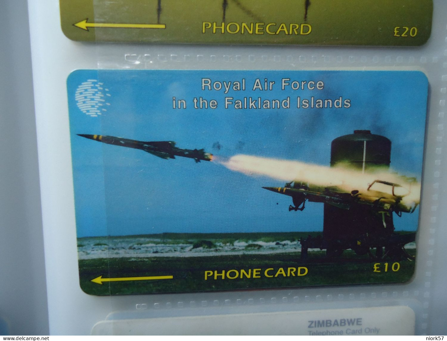 FALKLAND ISLANDS USED  CARDS  ARMS   ROCKET - Falkland