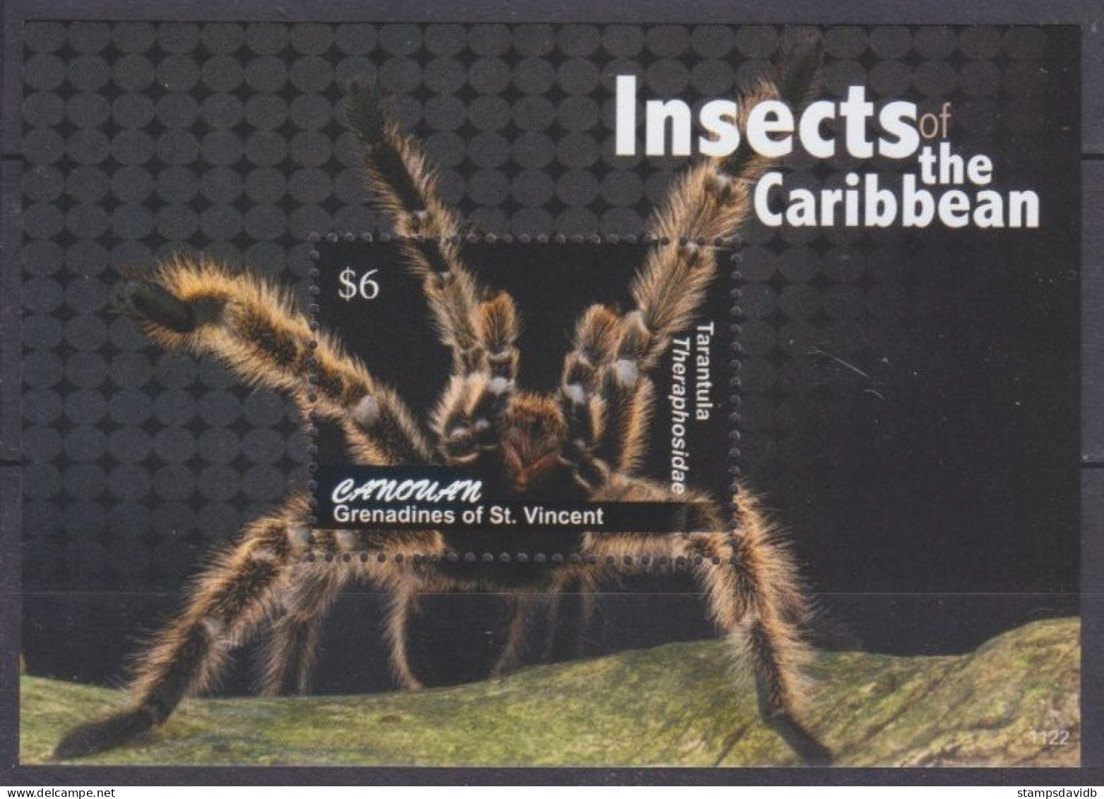 2011 St Vincent Grenadines Canouan 229/B21 Insects - Spiders 5,00 € - Abeilles