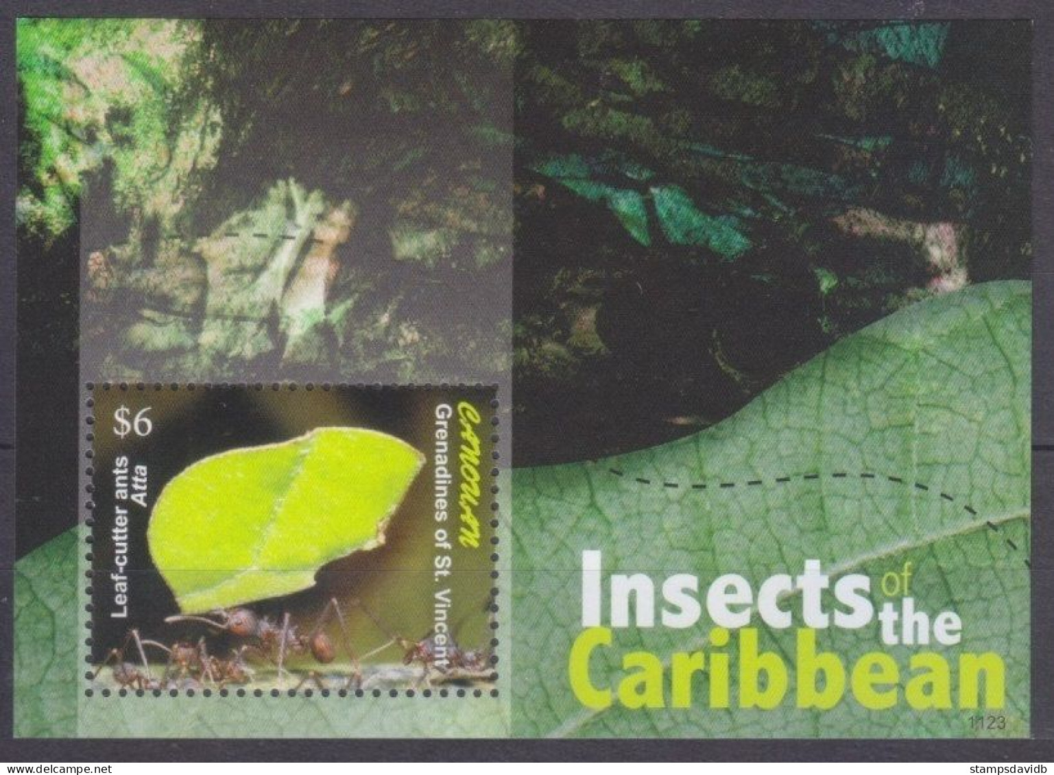 2011 St Vincent Grenadines Canouan 230/B22 Insects - Spiders 5,00 € - Abeilles