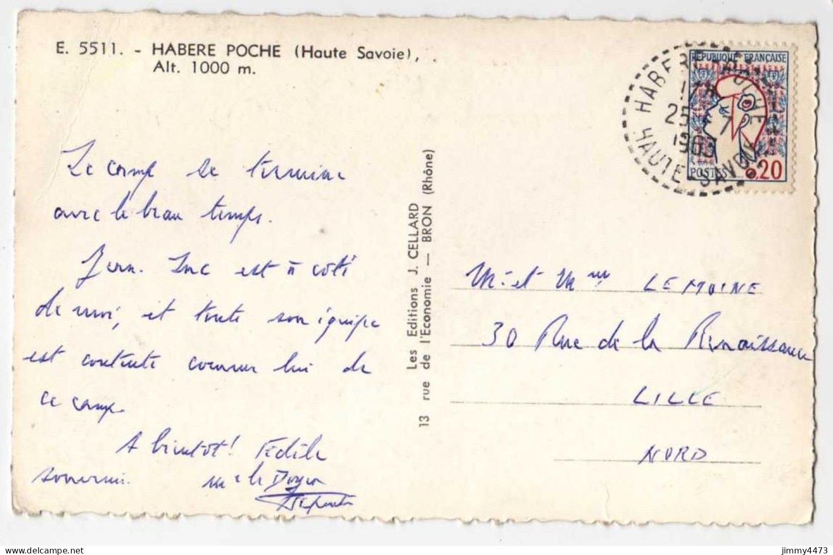 CPSM - HABERE-POCHE (Haute-Savoie) - Multi Vues En 1963 ( Canton De Sciez ) N°5511 - Edit. J. CELLARD - Sciez