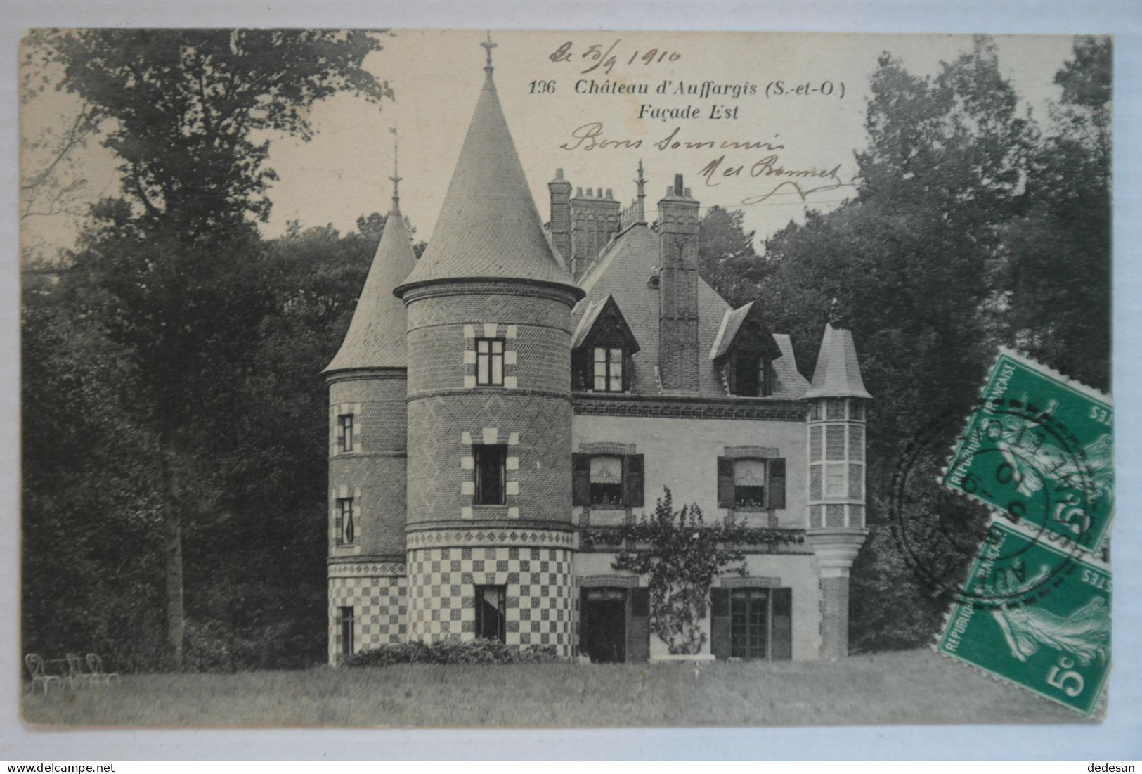 Cpa Auffargis Château D'Auffargis Façade Ouest 1910 - TER24 - Auffargis