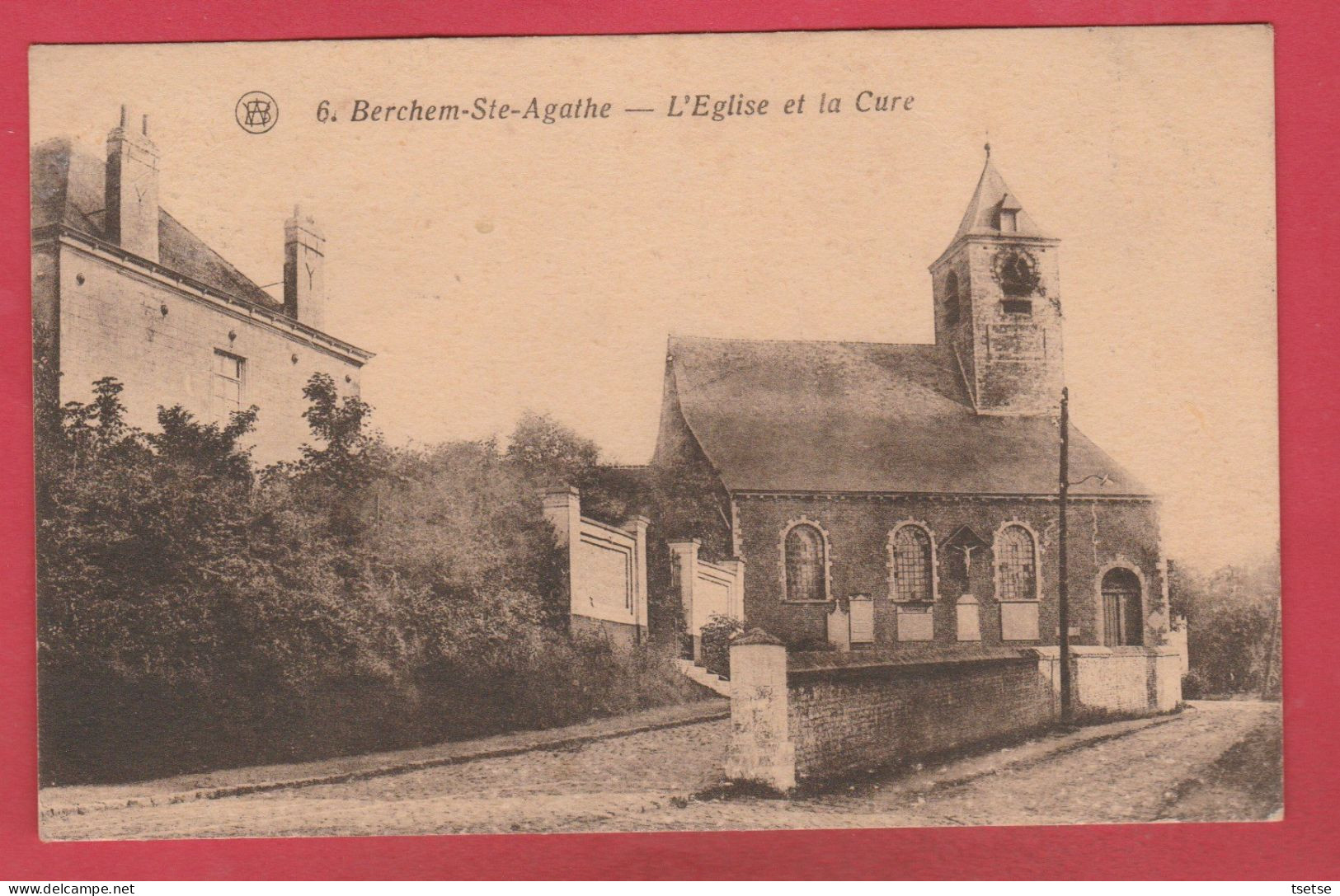 Berchem-Ste-Agathe - L'Eglise Et La Cure - 1938 ( Voir Verso ) - Berchem-Ste-Agathe - St-Agatha-Berchem