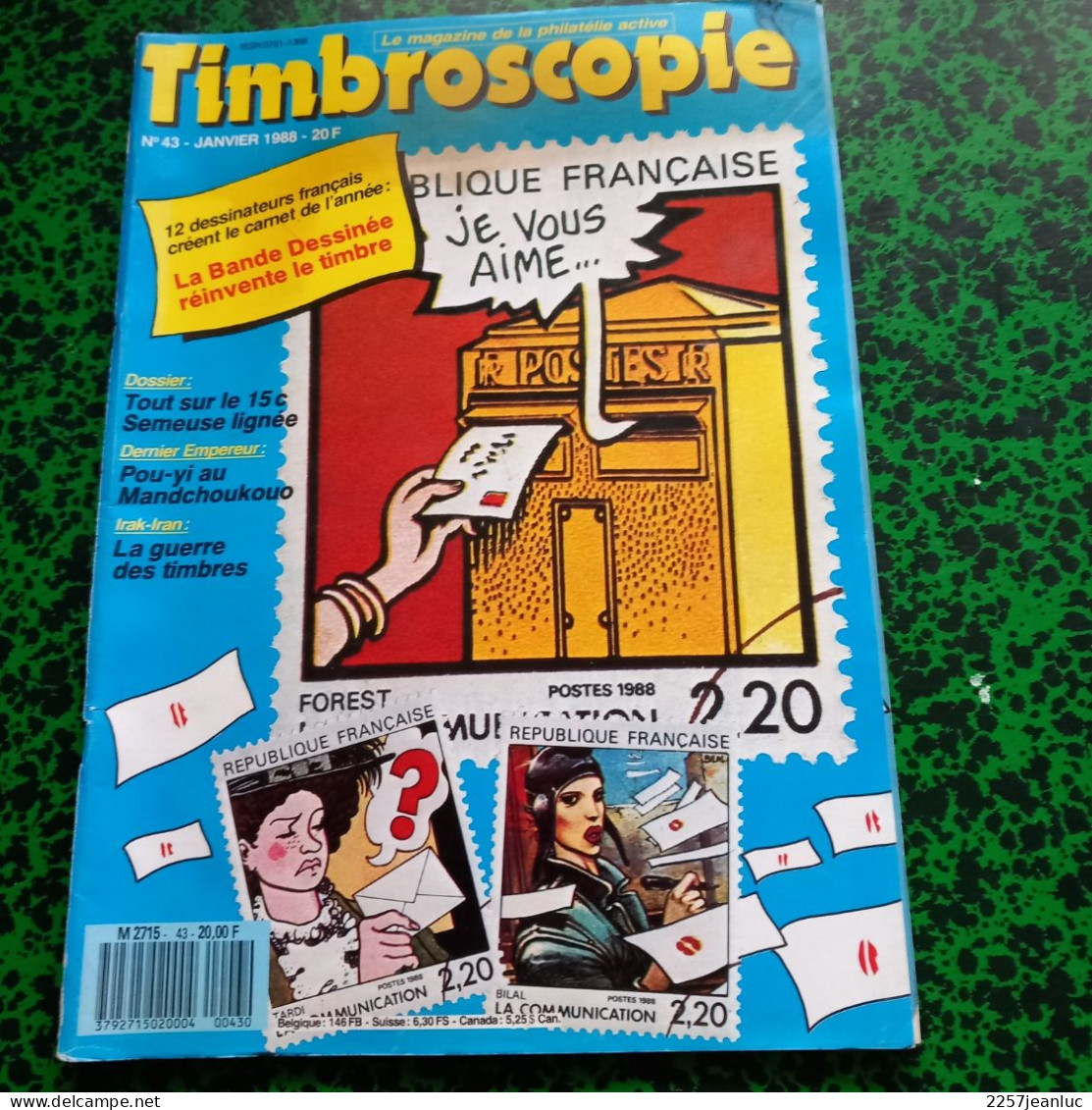 Magazine De La Philatélie * Timbroscopie N:43 De Janvier 1988 * La Bande Dessinée Réinvente Le Timbre... - Francesi (dal 1941))