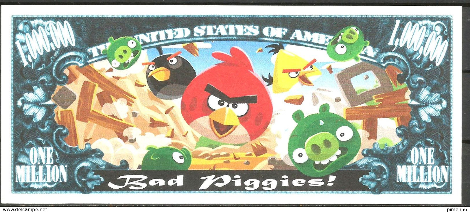 USA - FANTASY NOTE - ANGRY  BIRDS , THE  VIDEO  GAME -  UNC - Other & Unclassified