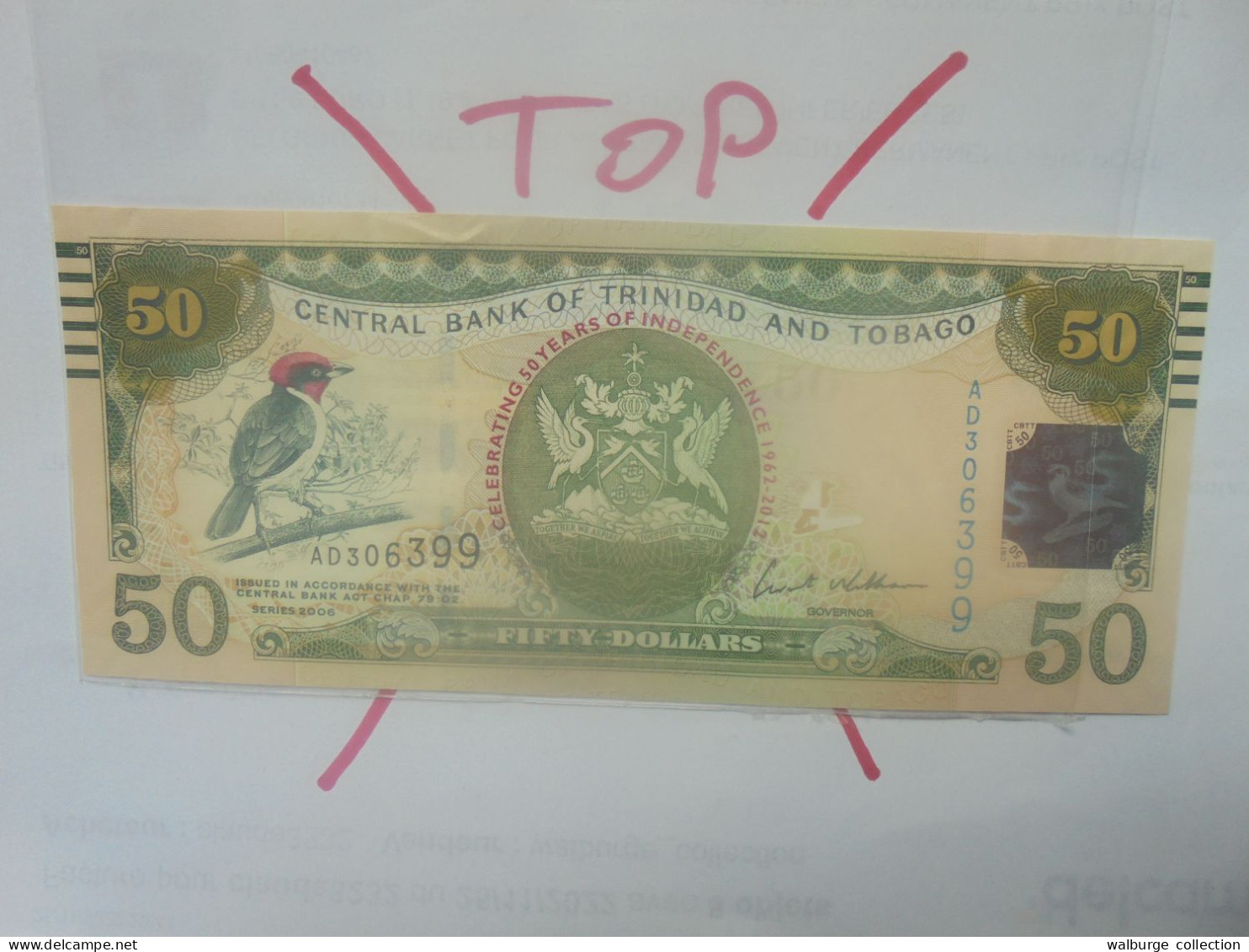 TRINIDAD And TOBAGO 50$ 2006 Signature N°8 Neuf (B.29) - Trinidad En Tobago