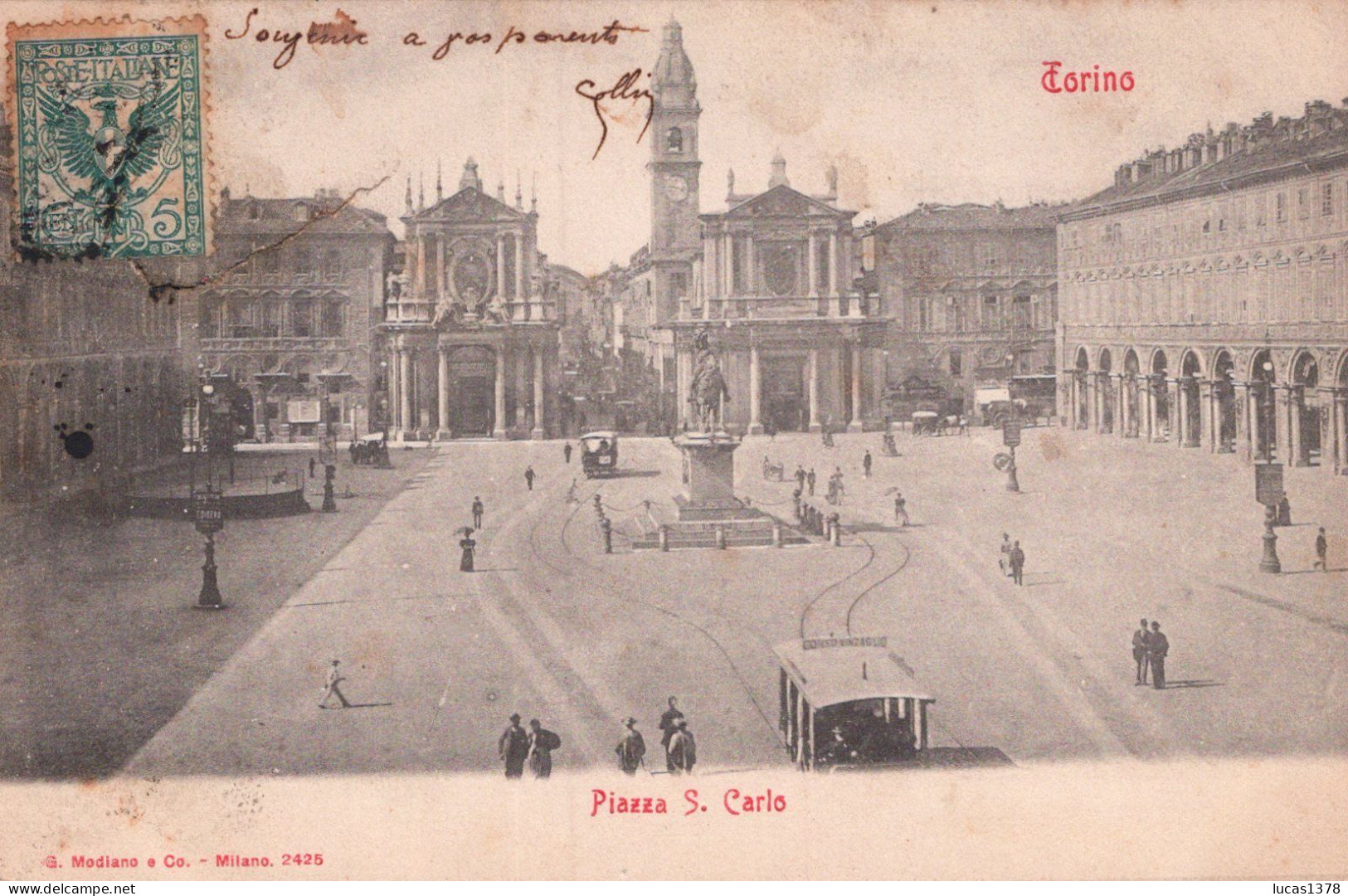 TORINO / PIAZZA S CARLO / PRECURSEUR - Piazze