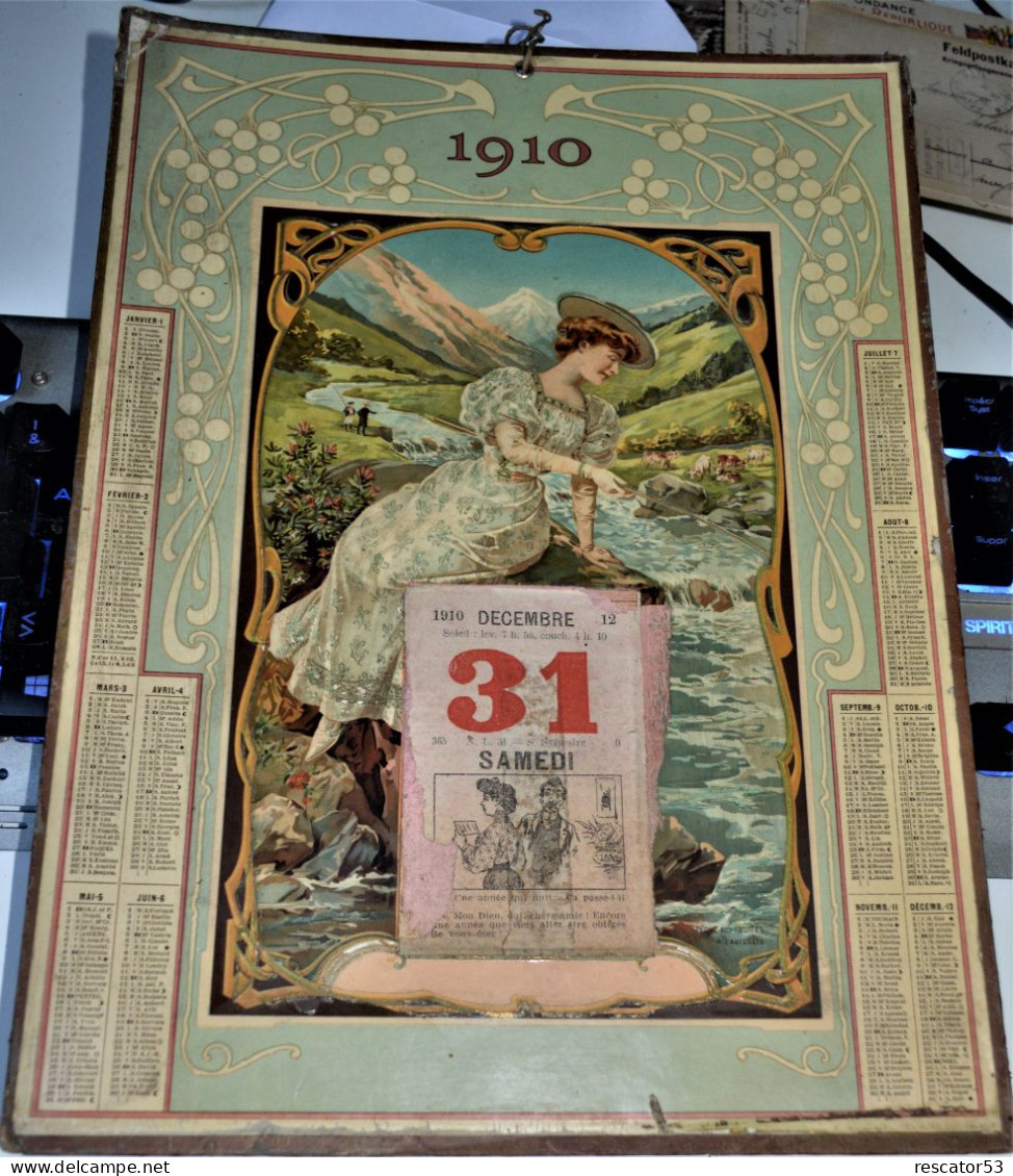 Calendrier 25 X 33cm De 1910 - Groot Formaat: 1901-20