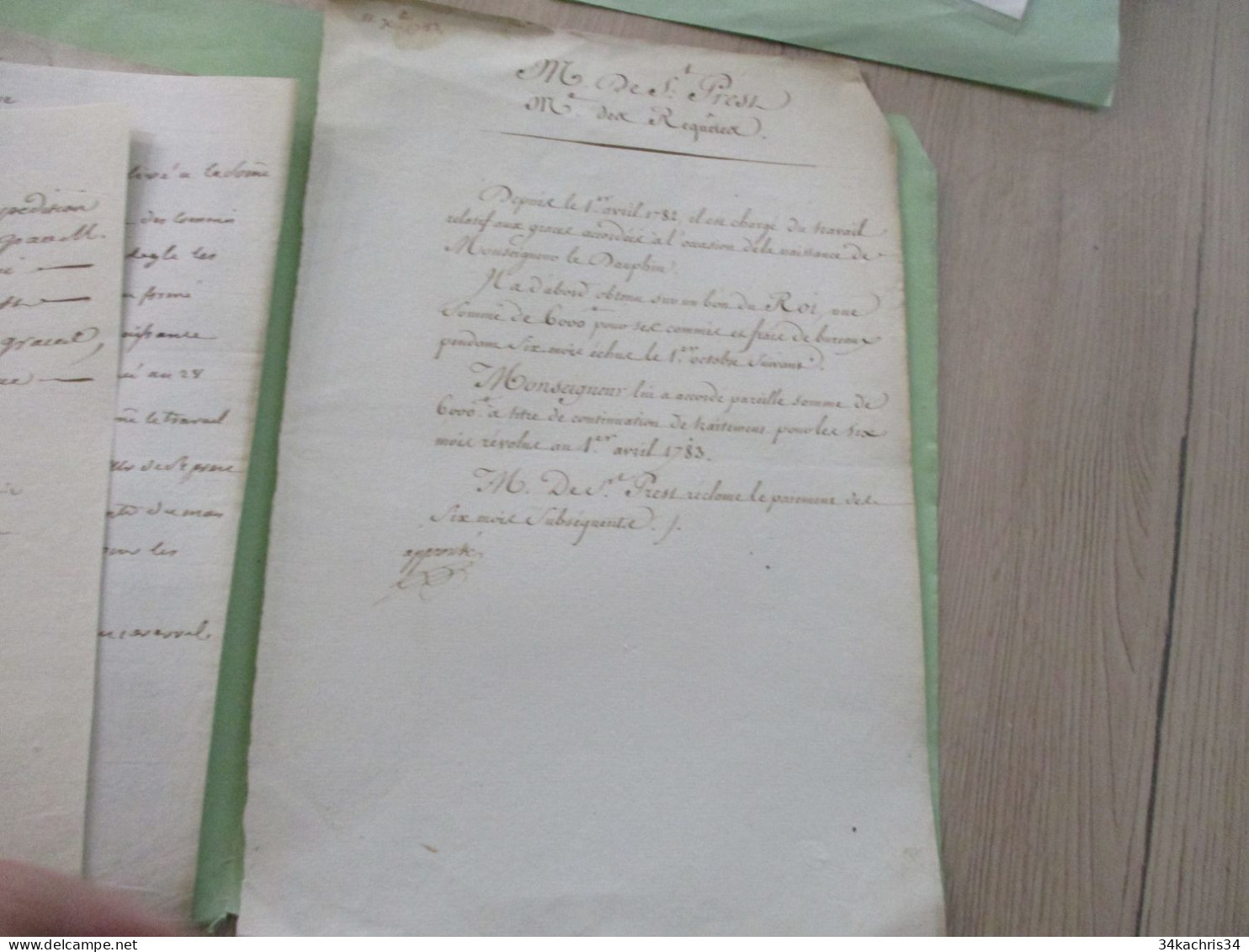DE PRIEST Archive 4 Document Manuscrits De Travail Maitre Des Requêtes Du Roi XVIII ème - Manuscripts
