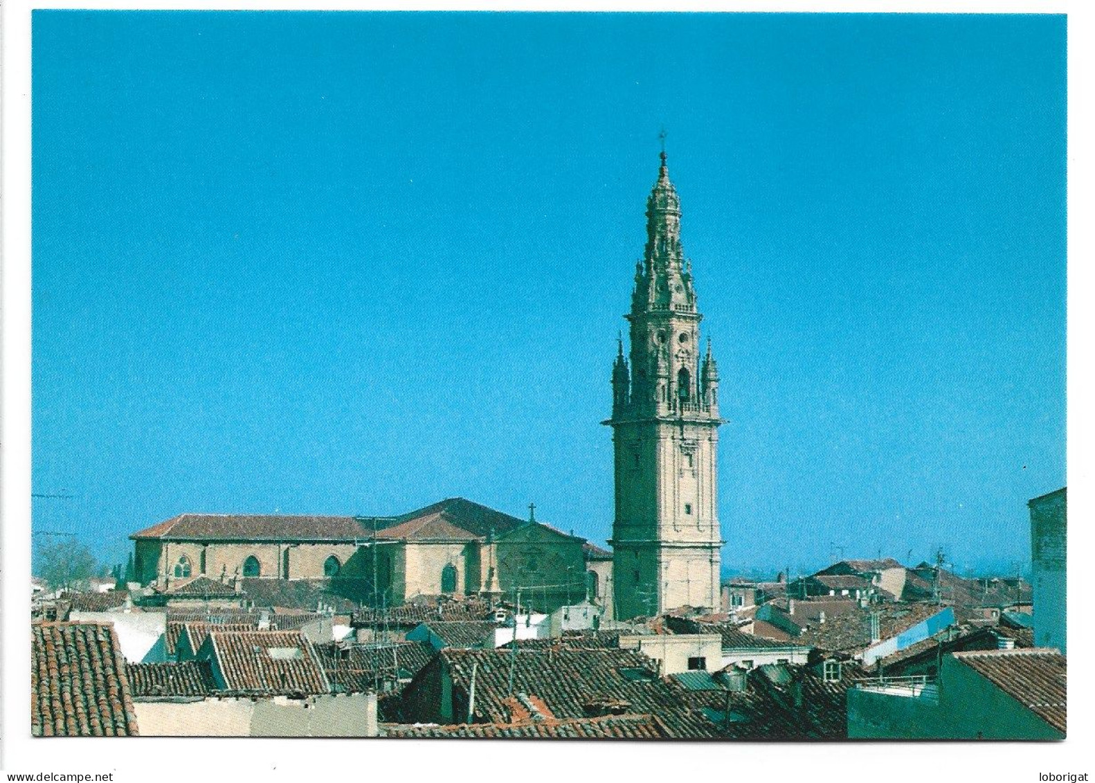 VISTA PARCIAL Y CATEDRAL.- SANTO DOMINGO DE LA CALZADA / LA RIOJA.- ( ESPAÑA ) - La Rioja (Logrono)