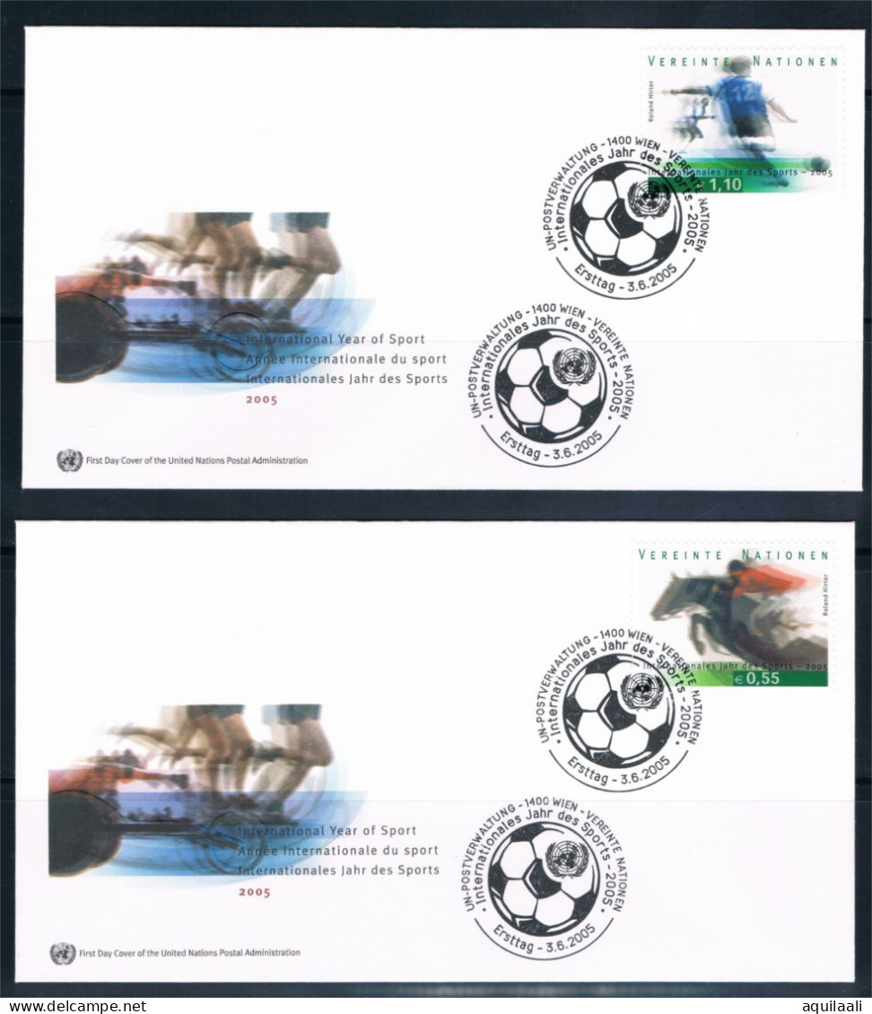 UNITED NATIONS 2005. International Year Of Sport. N. 2 Fdc Ufficio Di Vienna. - NATO