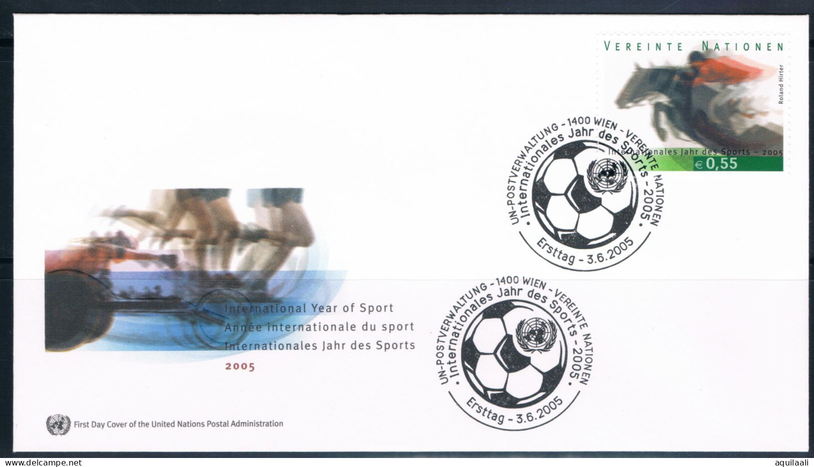 UNITED NATIONS 2005. International Year Of Sport. N. 2 Fdc Ufficio Di Vienna. - OTAN