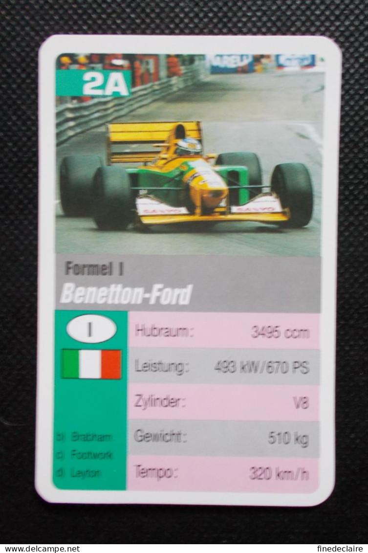 Trading Cards - ( 6 X 9,2 Cm ) 1995 - Formule 1 - Benetton Ford - Italie - N°2A - Engine