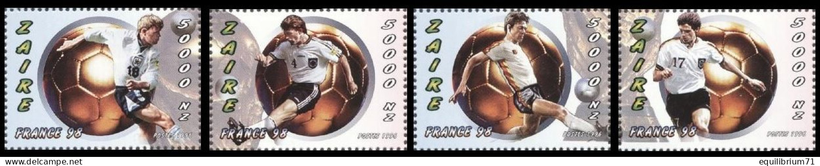 1582/1585** - Coupe Du Monde De Football En France / Voetbal Wereldkampioenschappen In Frankrijk - 1998 - ZAÏRE - Nuovi