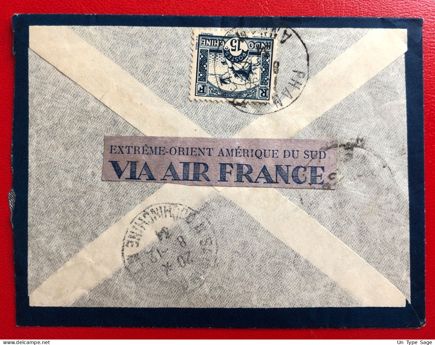 Indochine, Entier-Avion TAD PHAN-TIET, Annam, 8.12.1934, Pour La France - (A518) - Covers & Documents