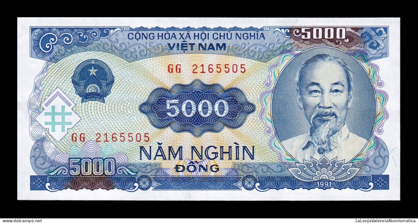 Vietnam 5000 Dong 1991 Pick 108 Sc Unc - Viêt-Nam