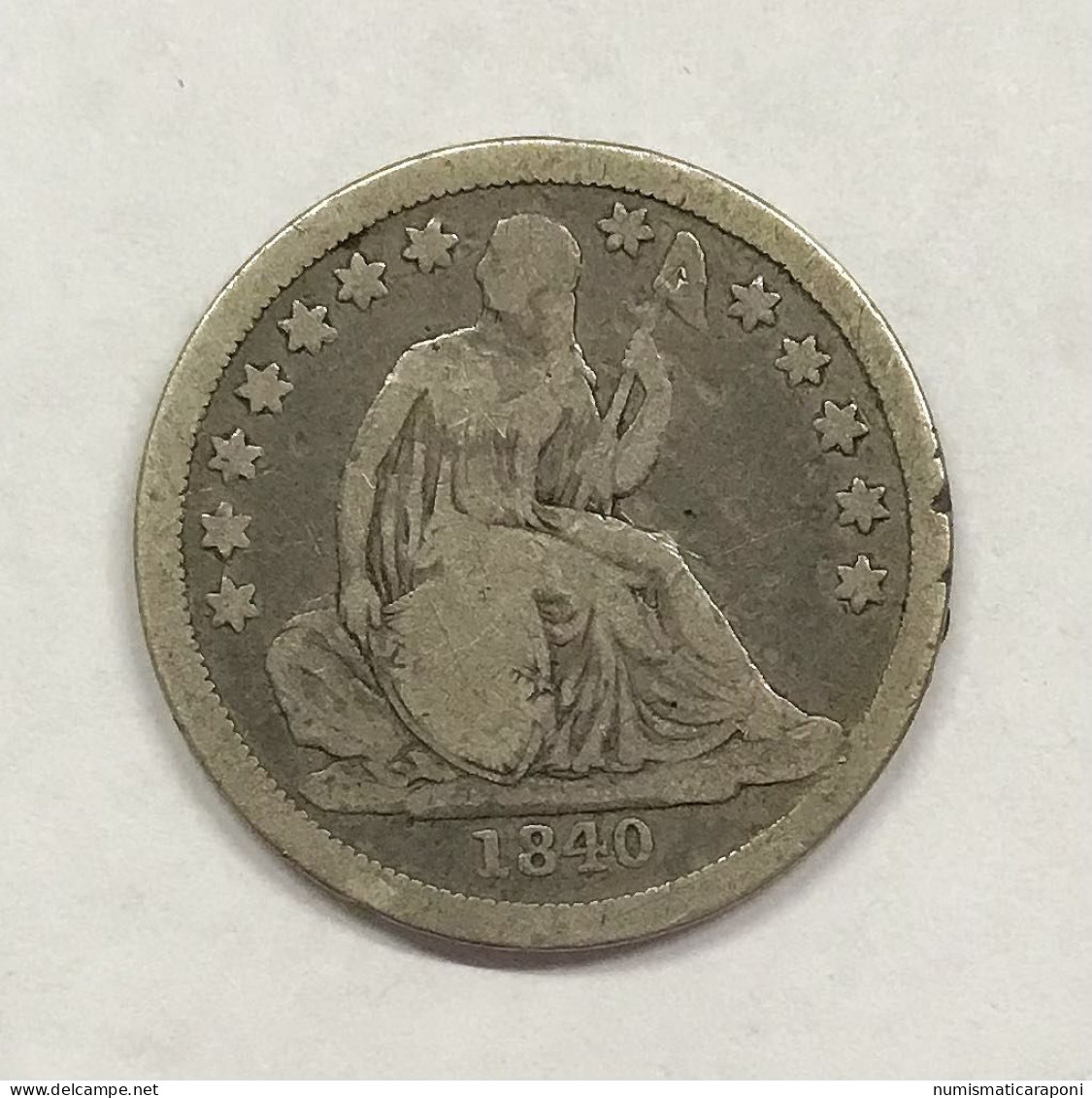 USA  U.s.a. Dime 1840 Km#63.1 E.809 - 1837-1891: Seated Liberty (Libertà Seduta)