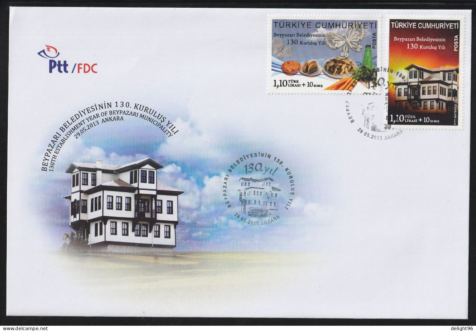 2013 Turkey 130th Anniversary Of Town Of Beypazari: Local Cuisine, Local Handicrafts, Traditional House FDC - Alimentation