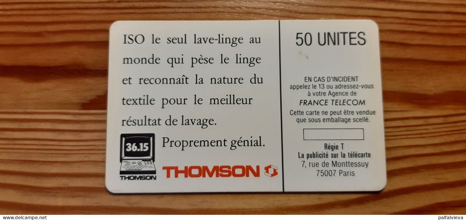 Phonecard France - Thomson - 1989