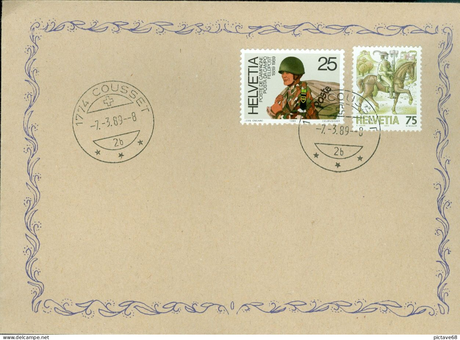 SUISSE / MILITAIRE / ENVELOPPE AVEC TIMBRE POSTE DE CAMPAGNE / FELD POST DE 1989 - Sonstige & Ohne Zuordnung