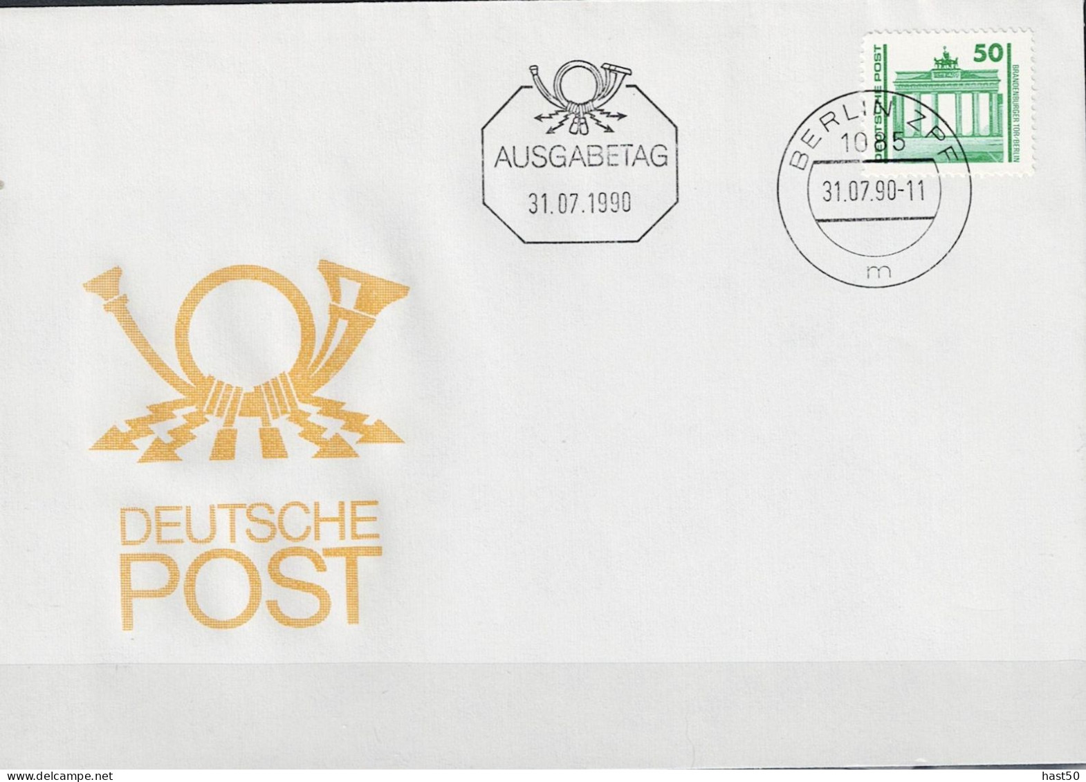 DDR GDR RDA - Brandenburger Tor  (MiNr. 3346 R)  1990 - FDC - 1981-1990