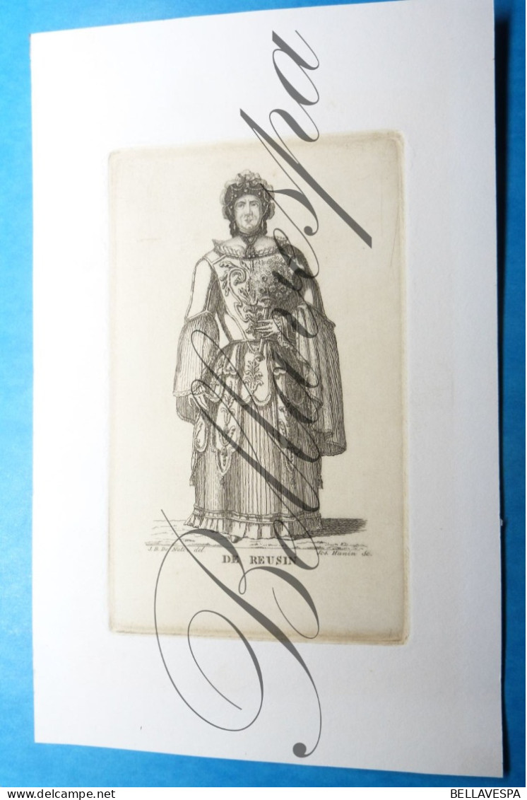 Jan Baptist De Noter Walem-Gent Mechelen 1779-1855 Beeldend Kunstenaar Joseph HUNIN Graveur 1770-1851-2 X Geant Reus - Historische Dokumente