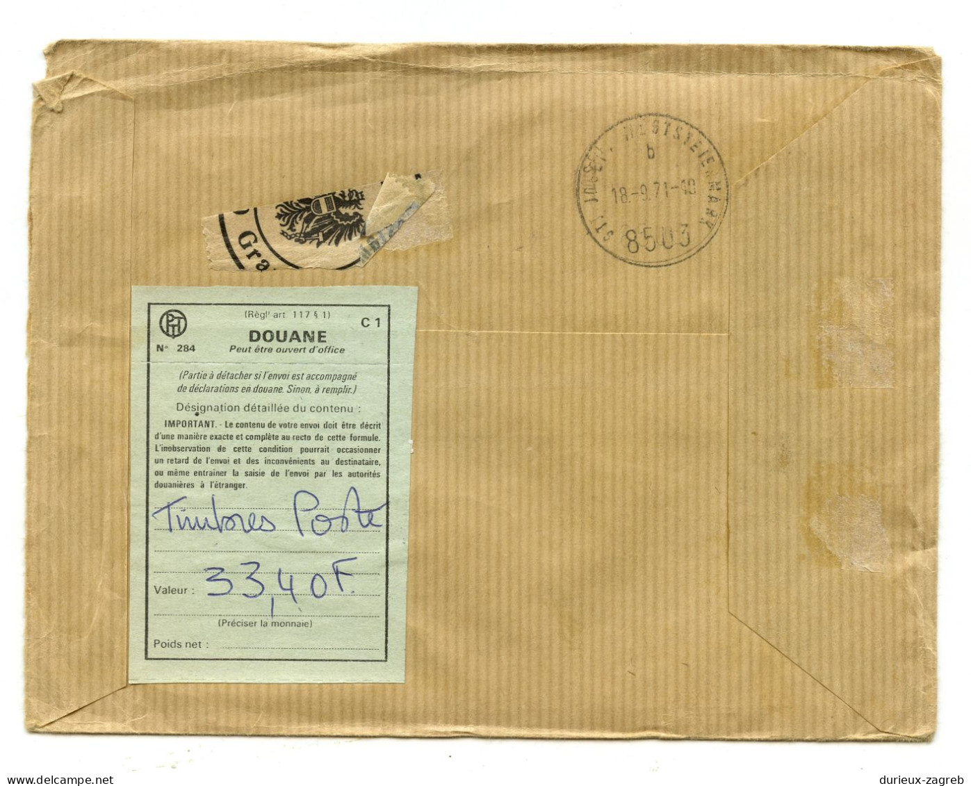 Monaco Letter Cover Posted Registered 1971 To Austria B230510 - Covers & Documents