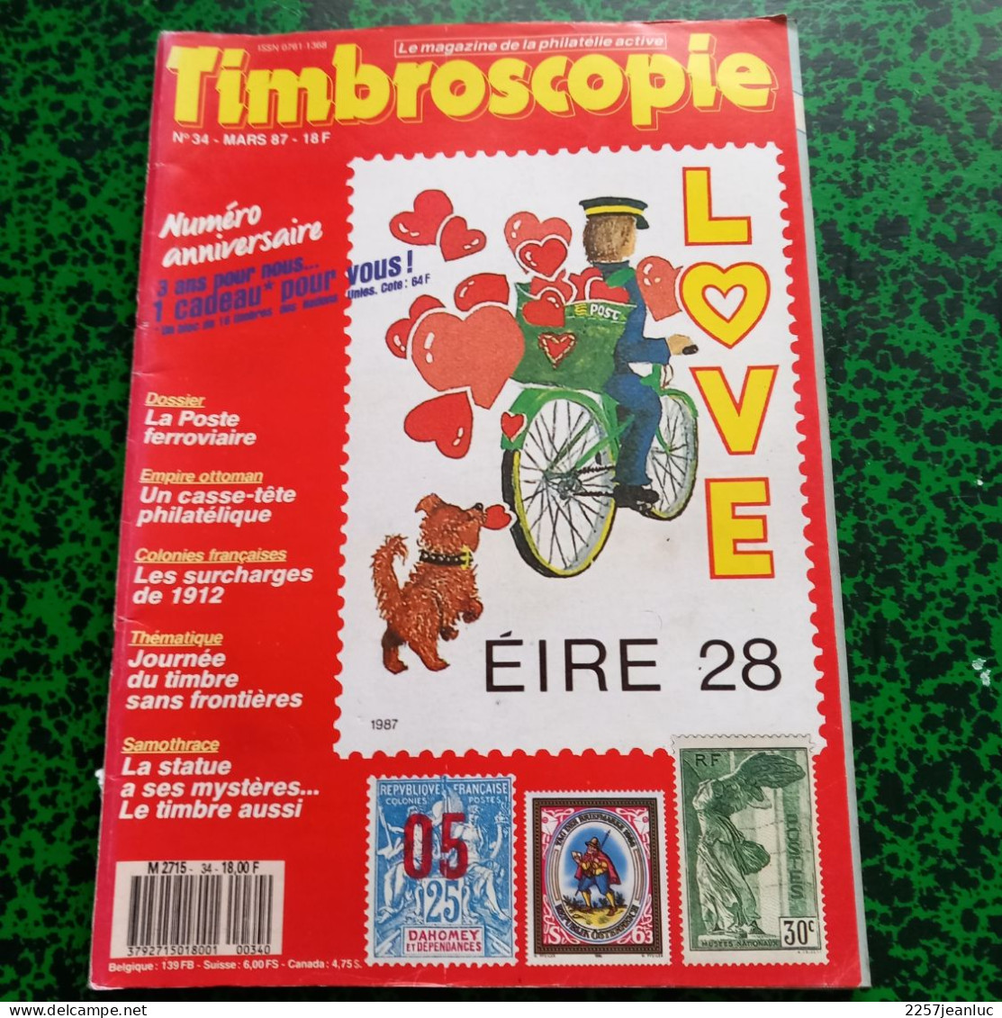 Magazine De La Philatélie * Timbroscopie N: 34 De Mars 1987 * - Français (àpd. 1941)