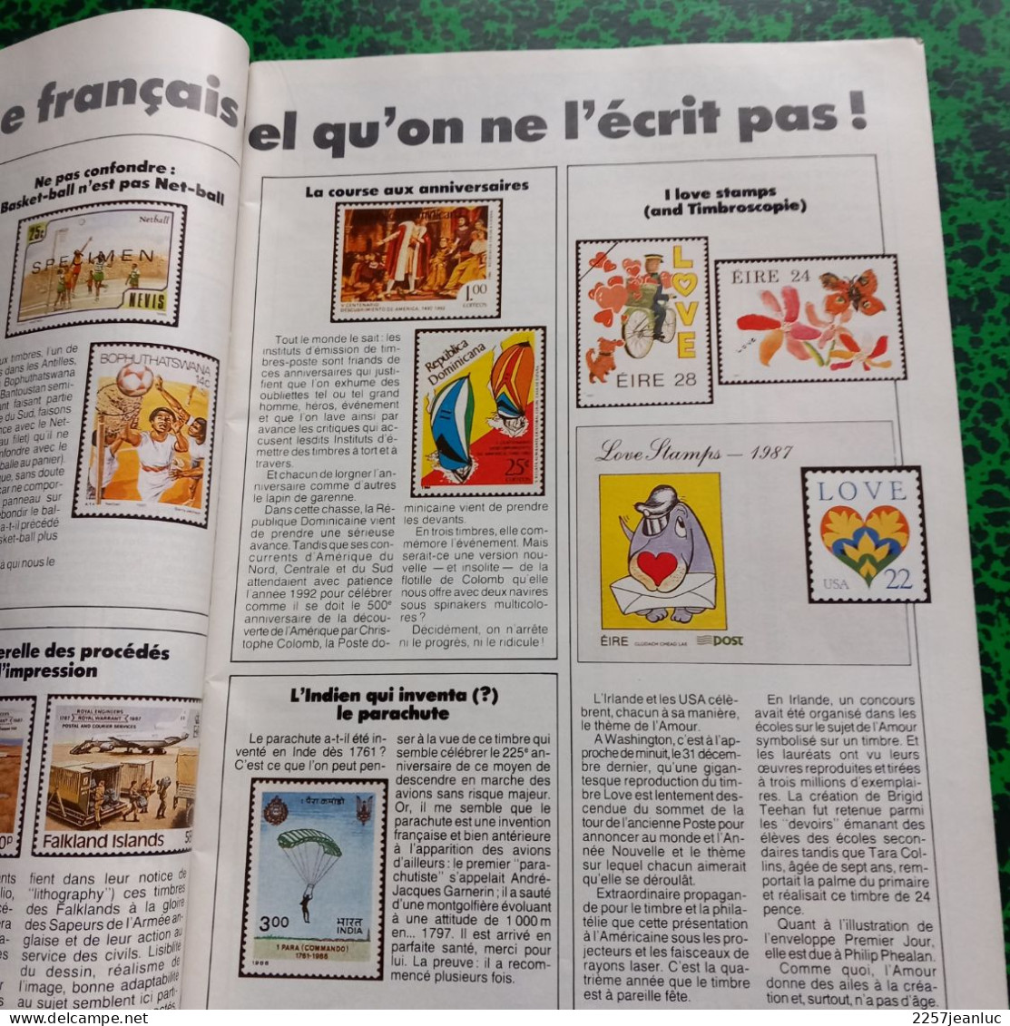 Magazine De La Philatélie * Timbroscopie N: 34 De Mars 1987 * - French (from 1941)