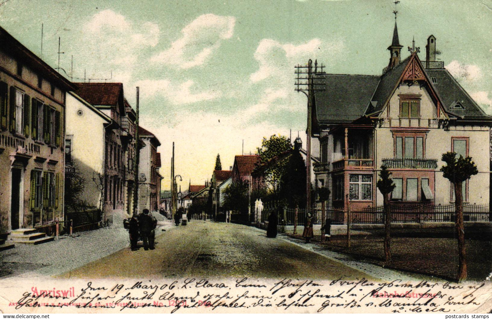 Amriswil, Bahnhofstrasse, 1906 Nach Londonderry / Irland Versandt - Amriswil