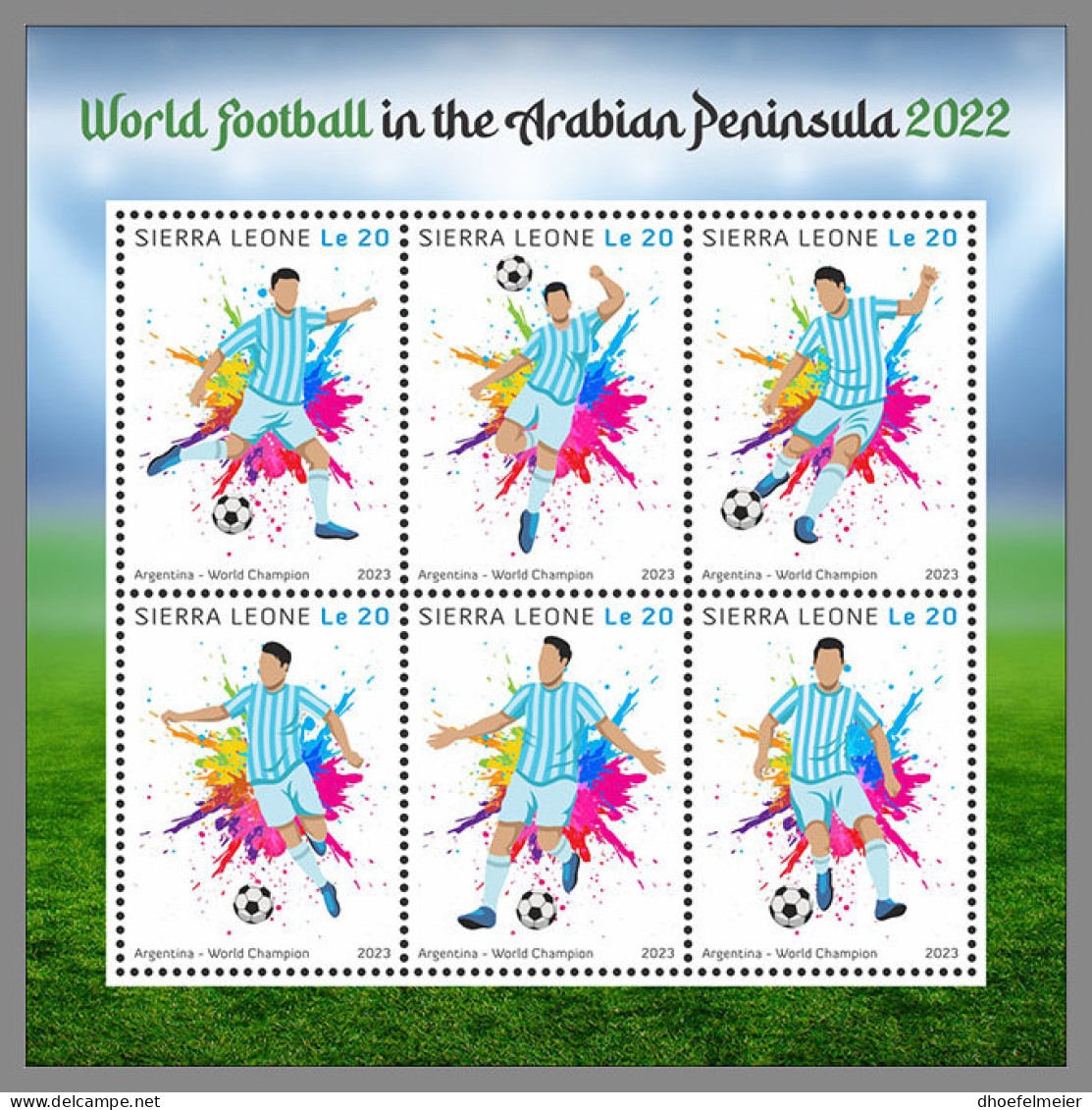 SIERRA LEONE 2023 MNH Football Fußball M/S - OFFICIAL ISSUE - DHQ2321 - 2022 – Qatar