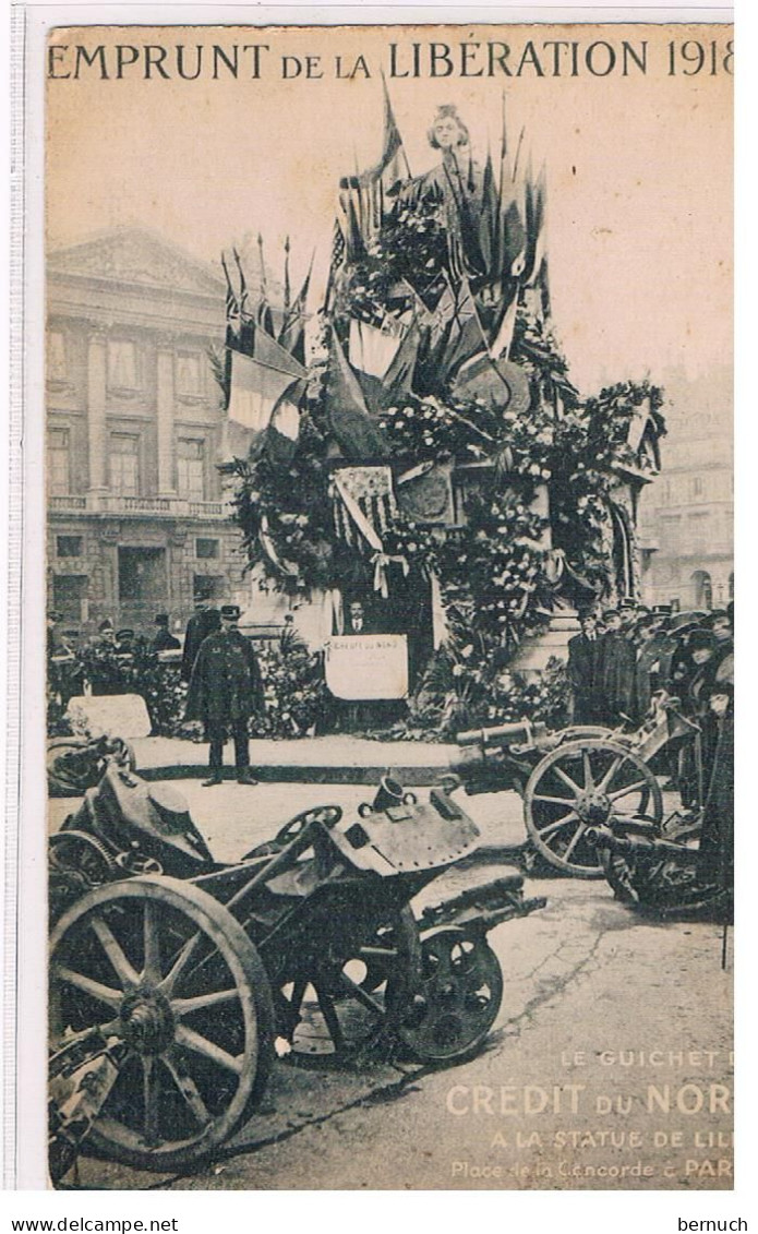 CPA STATUE CREDIT DU NORD LILLE 1918 - Monuments Aux Morts