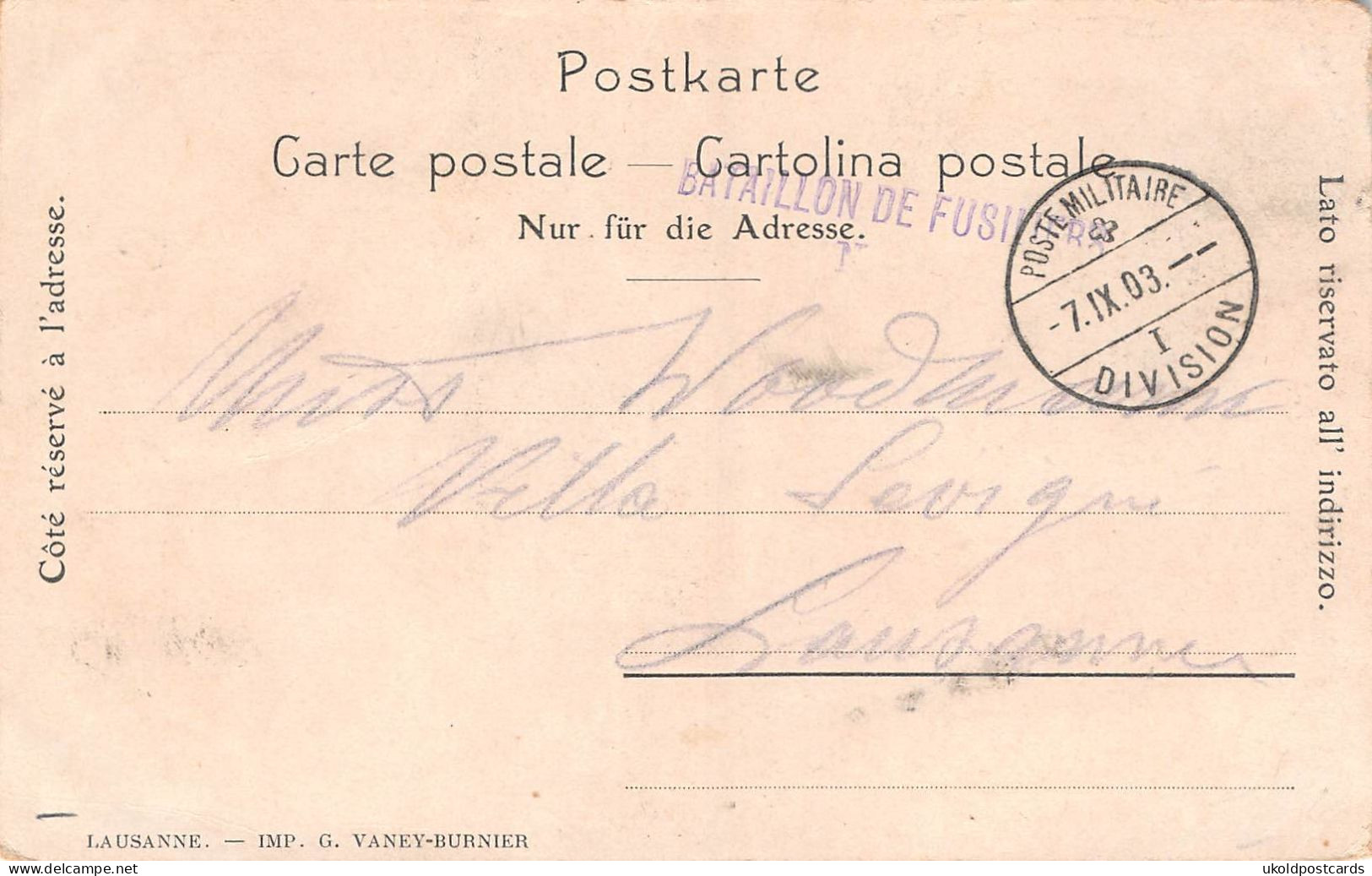 CPA  Suisse, PAMPIGNY, 1903 - Pampigny