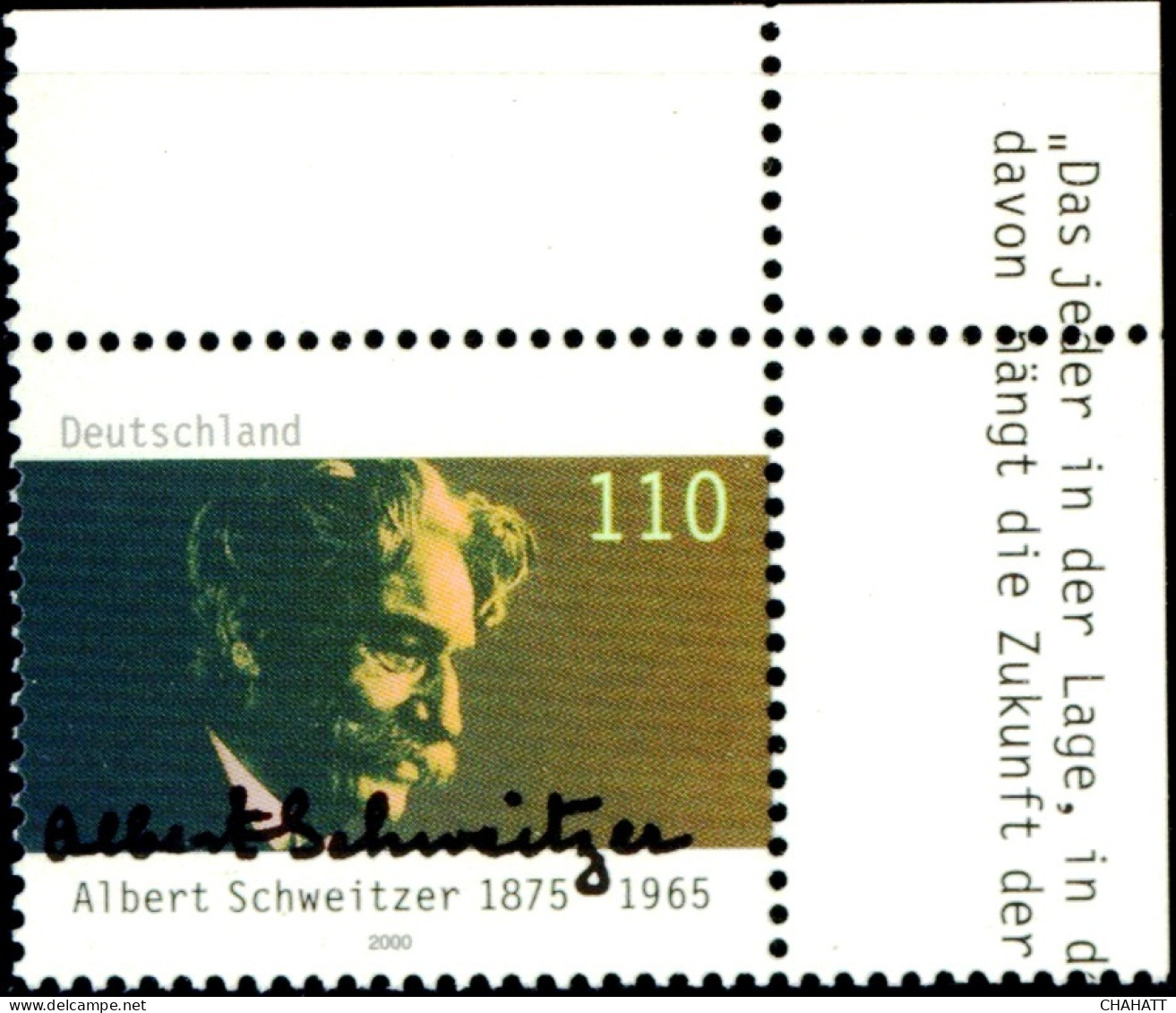 FAMOUS PEOPLE- Dr ALBERT SCHWEITZER-GERMANY-2000- MNH- A5-616 - Albert Schweitzer