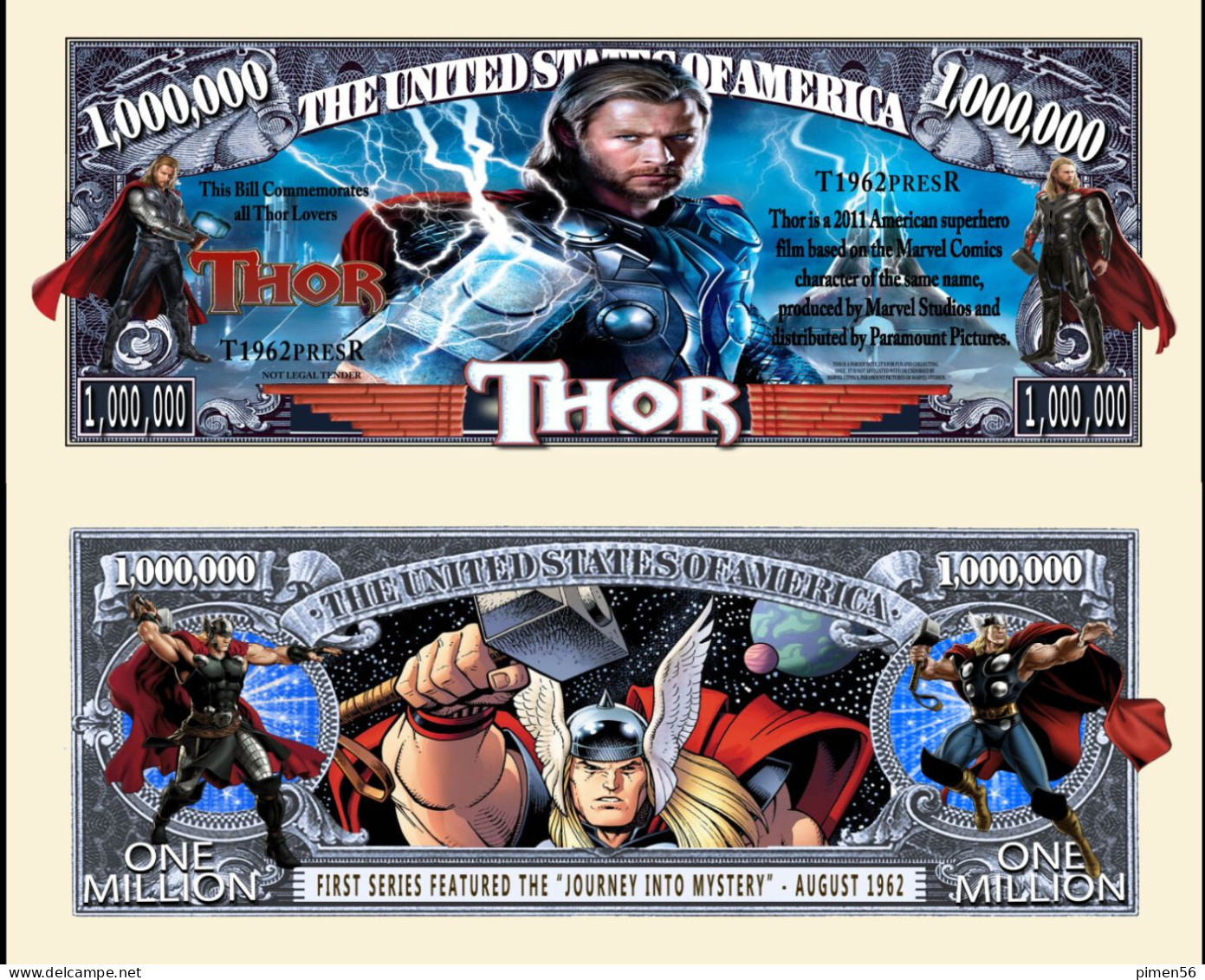 USA - FANTASY NOTE - THOR - UNC - Otros & Sin Clasificación