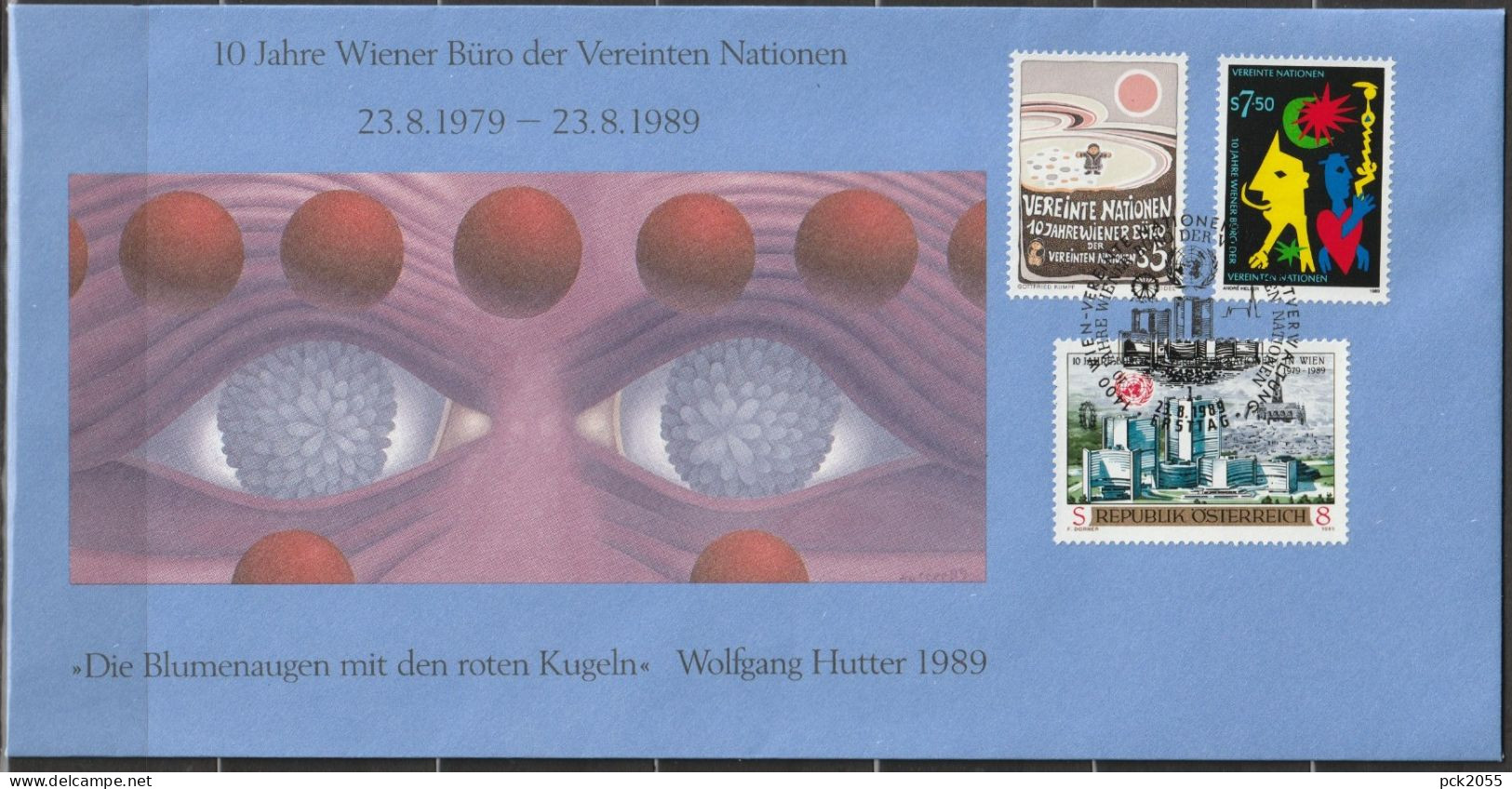 UNO  Wien 1989   Mi-Nr.94 - 95 Vienna International Center 10 Jahre Postverwaltung Der UNO In Wien  (  Dl 153 ) - Storia Postale