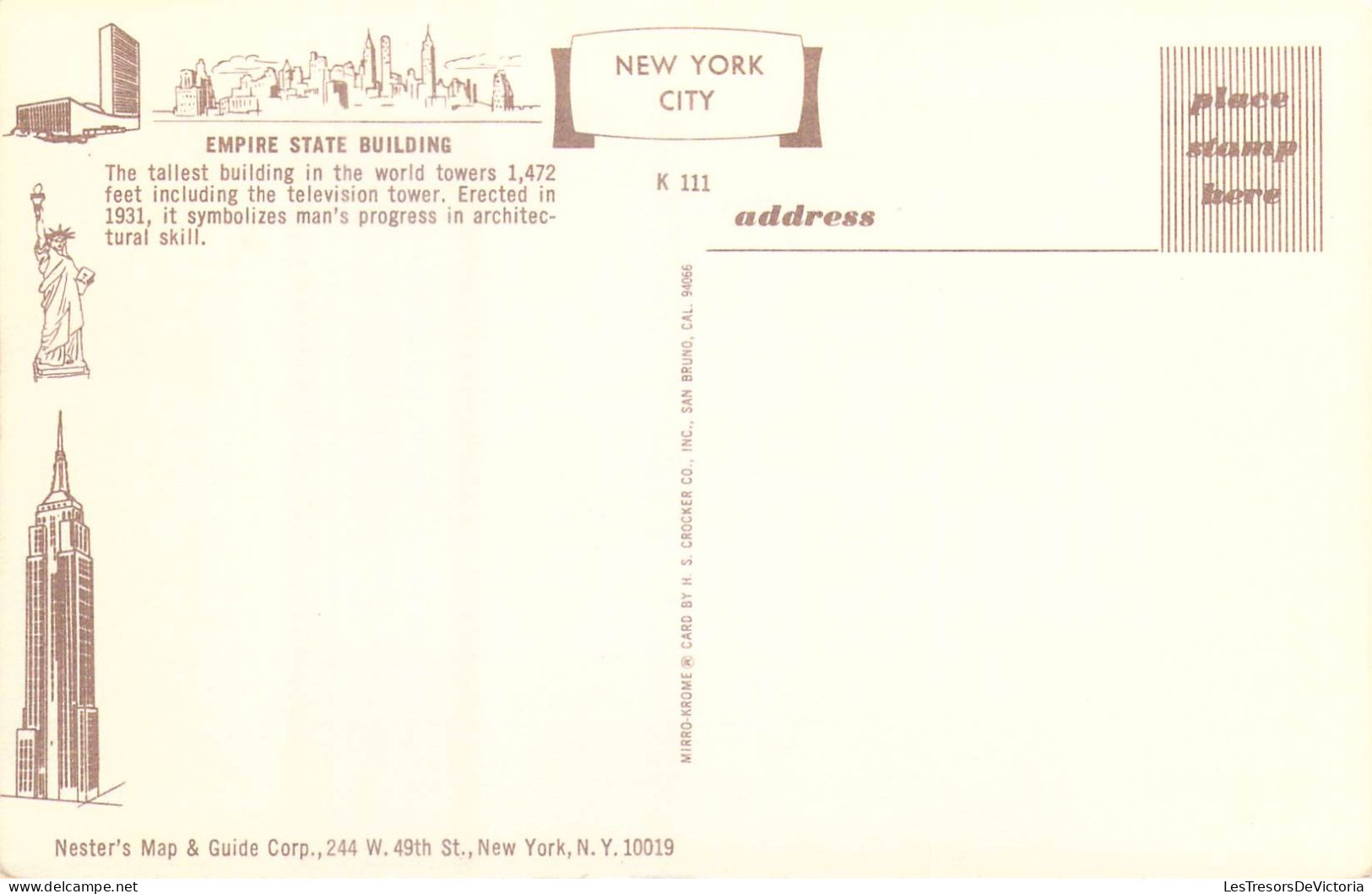 ETATS-UNIS - New York City - Empire State Building - Carte Postale Ancienne - Empire State Building