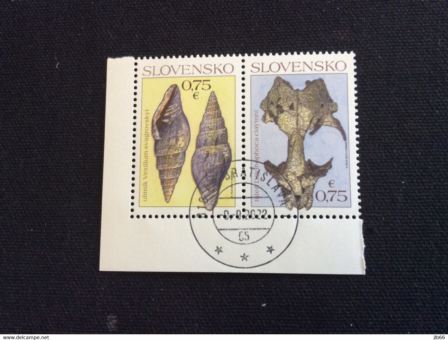2022 Yvert 856/857 Oblitéré Fossiles Mandibule Devinophoca Et Gastropode Vexillum Svagrivsky - Used Stamps