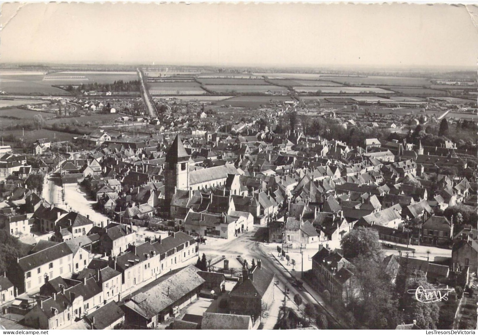 FRANCE - 18 - Aubigny-sur-Nère - Vue Générale Aérienne - Carte Postale Ancienne - Aubigny Sur Nere