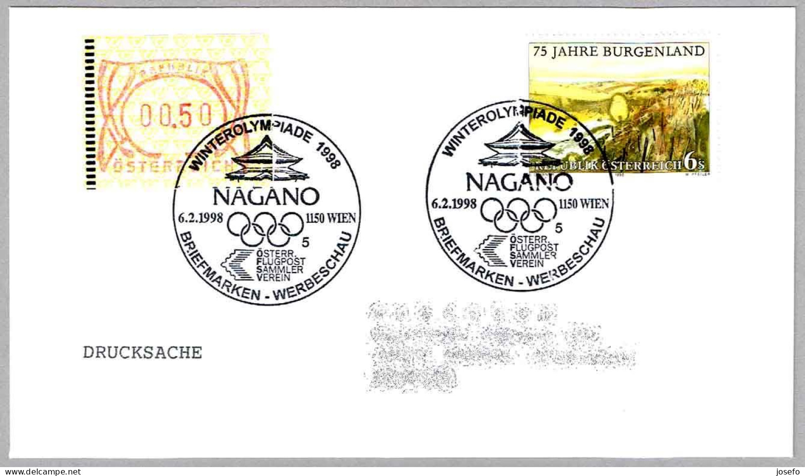 OLIMPIADA DE INVIERNO NAGANO 1998 - WINTER OLYMPICS. Wien 1998 - Hiver 1998: Nagano