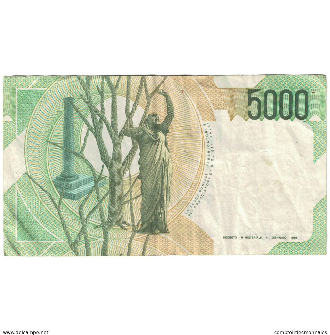 Billet, Italie, 5000 Lire, 1985-01-04, KM:111b, TB - 5000 Lire