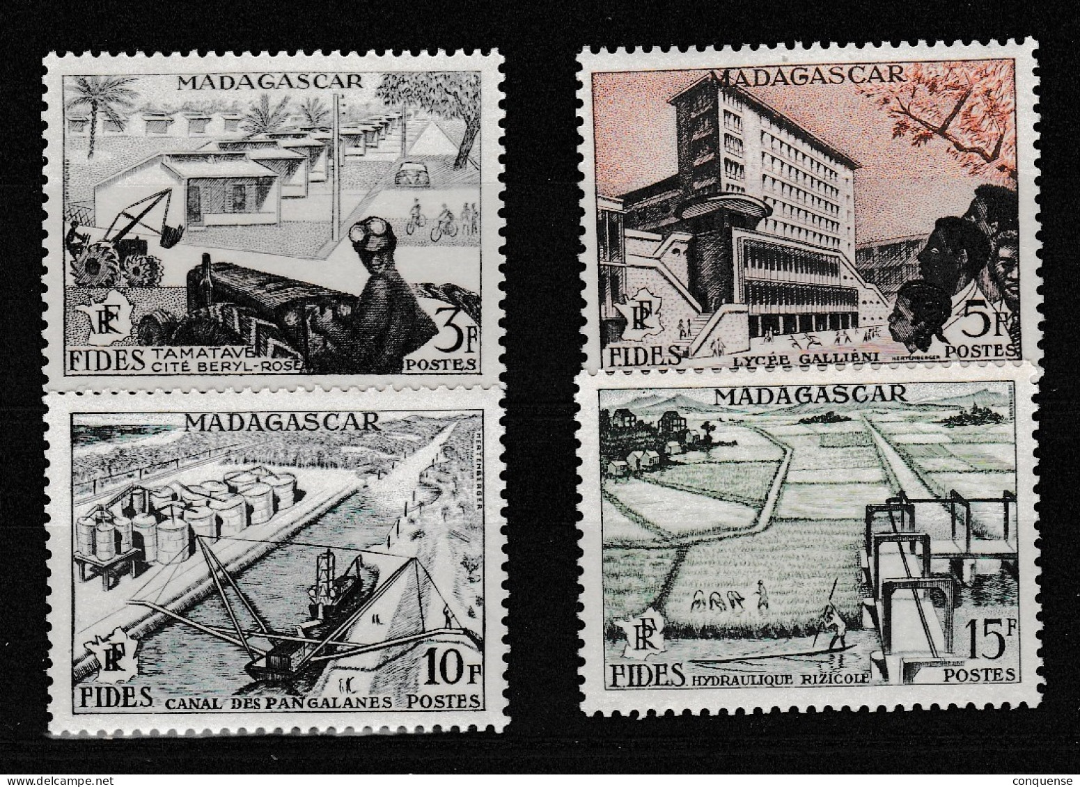 MADAGASCAR  FRANCESA  1956  ** MNH  YVERT 327\30  F.I.D.E.S  BUENO - 1956 F.I.D.E.S.